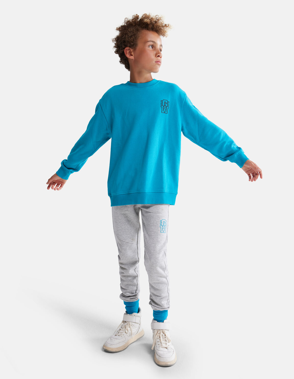 Printed Sweater Blauw SHOEBY BOYS