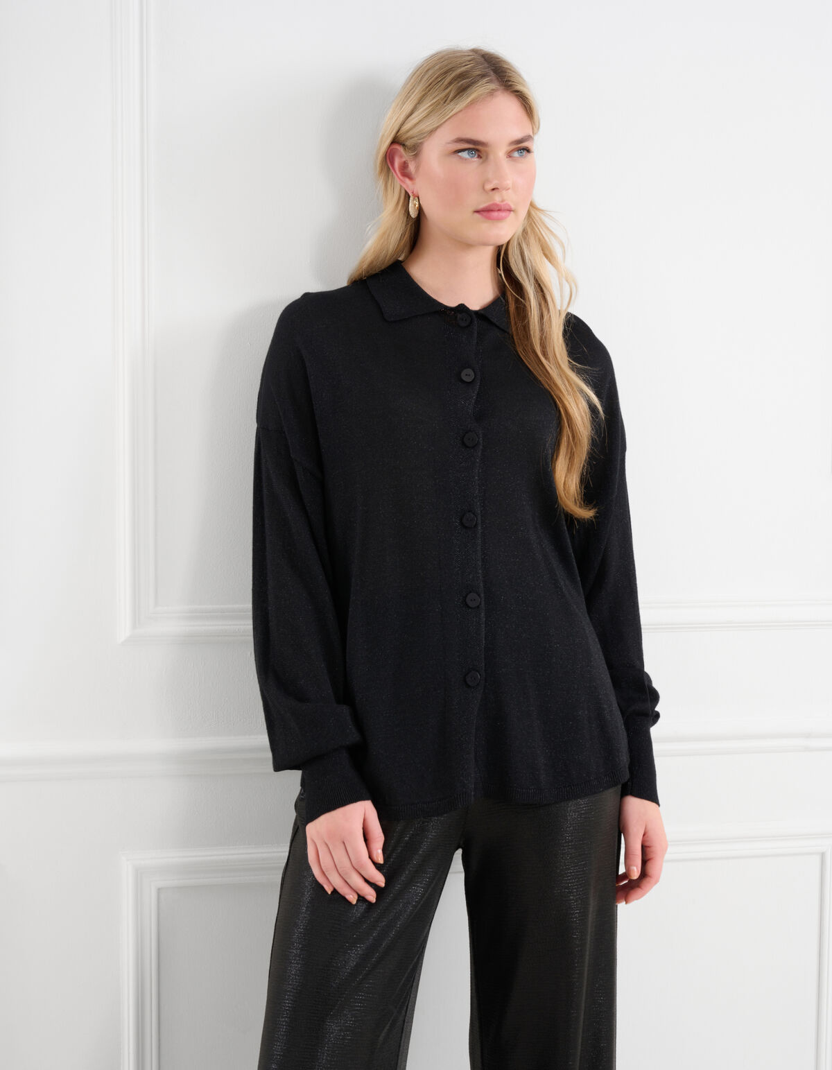 Glitter Blouse Zwart SHOEBY WOMEN