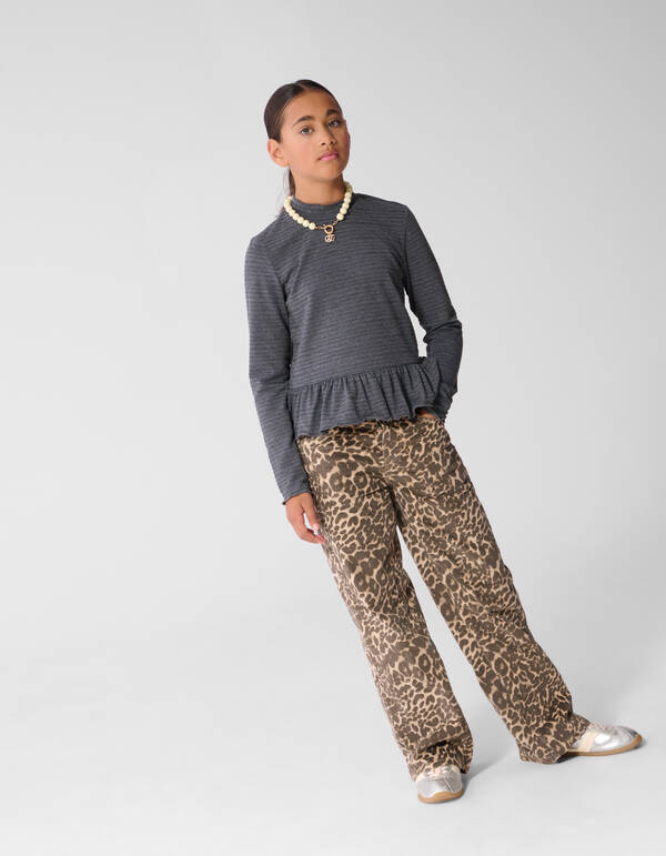 Velvet Leopard Broek Bruin SHOEBY GIRLS