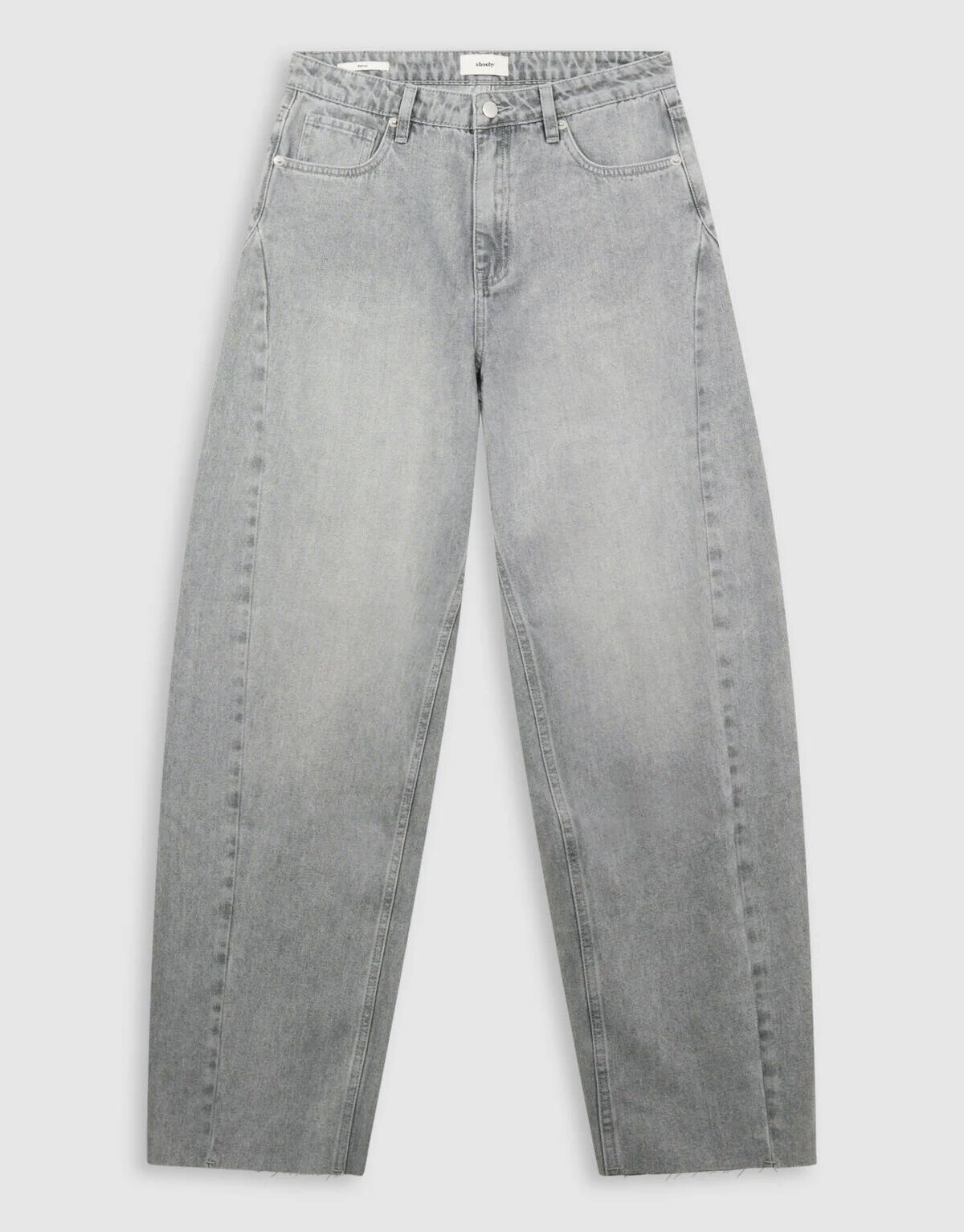 Barrel Fit Jeans Lichtgrijs SHOEBY WOMEN