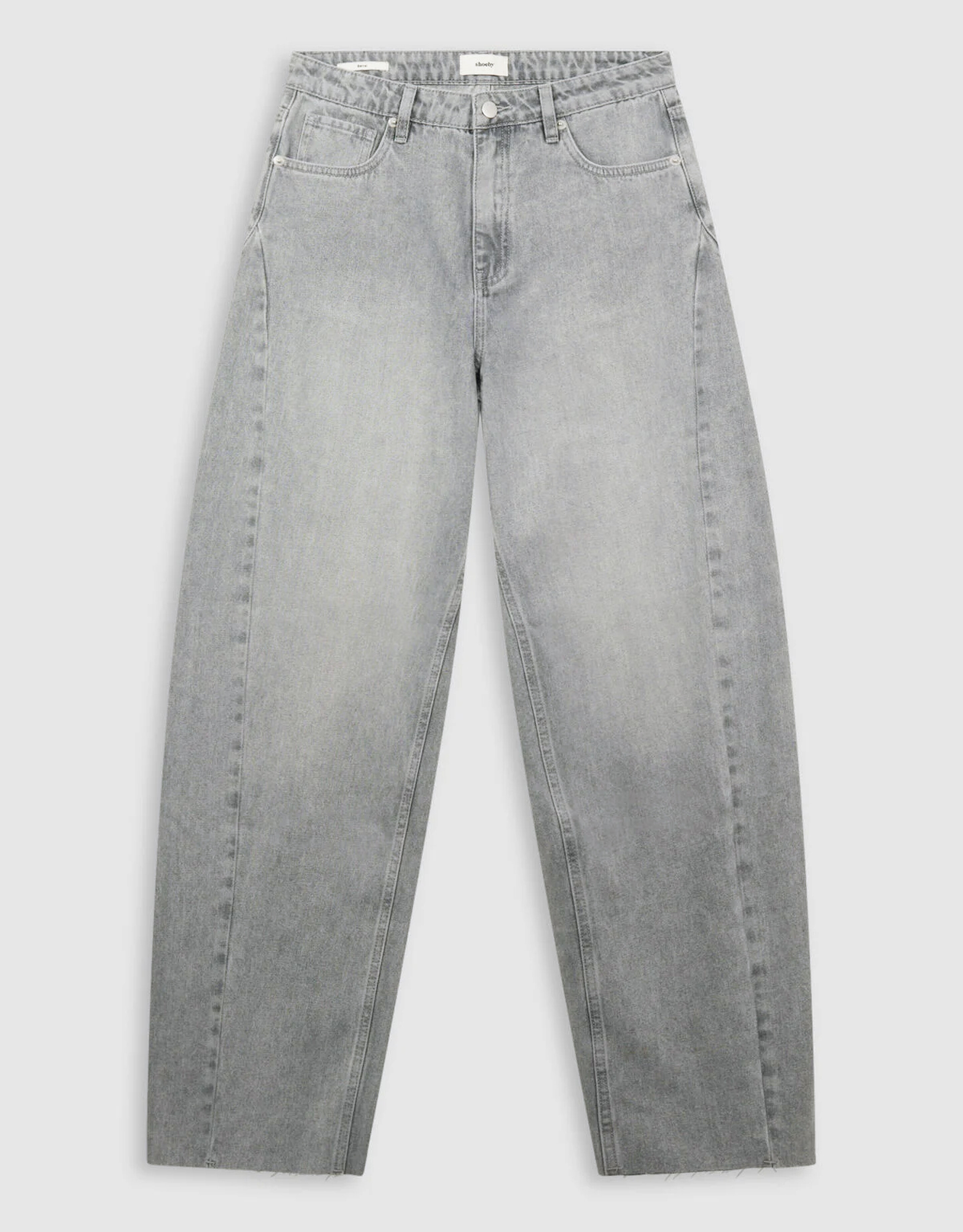Barrel Fit Jeans Lichtgrijs SHOEBY WOMEN