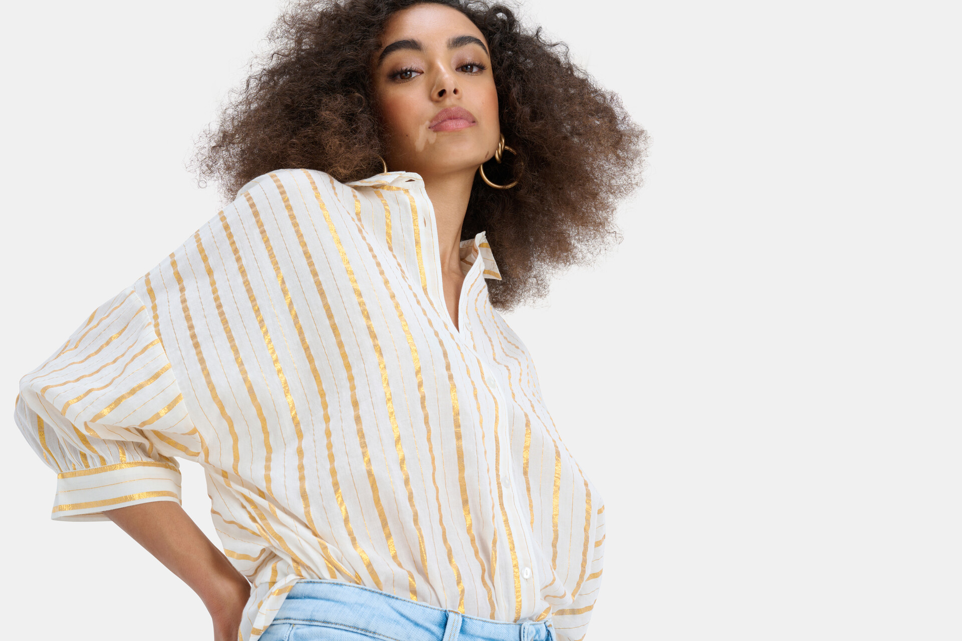 Yarn Dyed Stripe Blouse EKSEPT