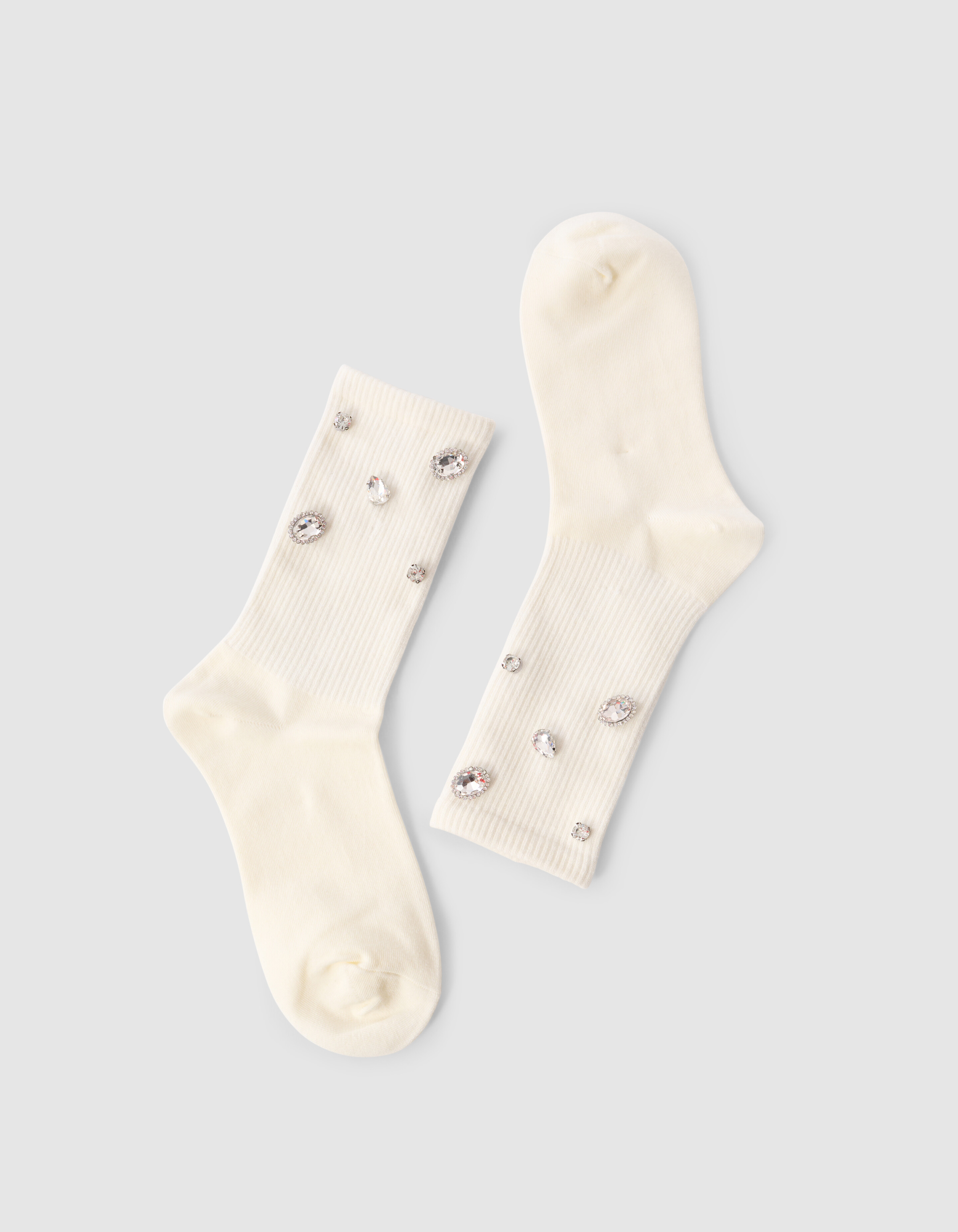 Strass Sokken Gebroken Wit SHOEBY ACCESSOIRES