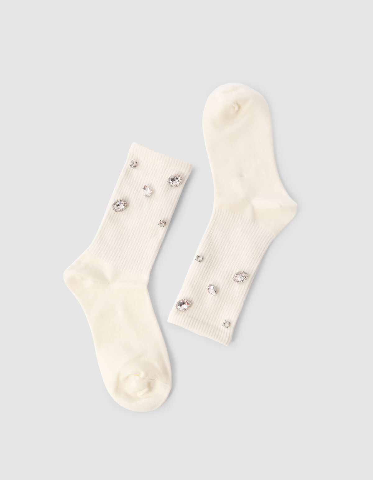 Strass Sokken Gebroken Wit SHOEBY ACCESSOIRES