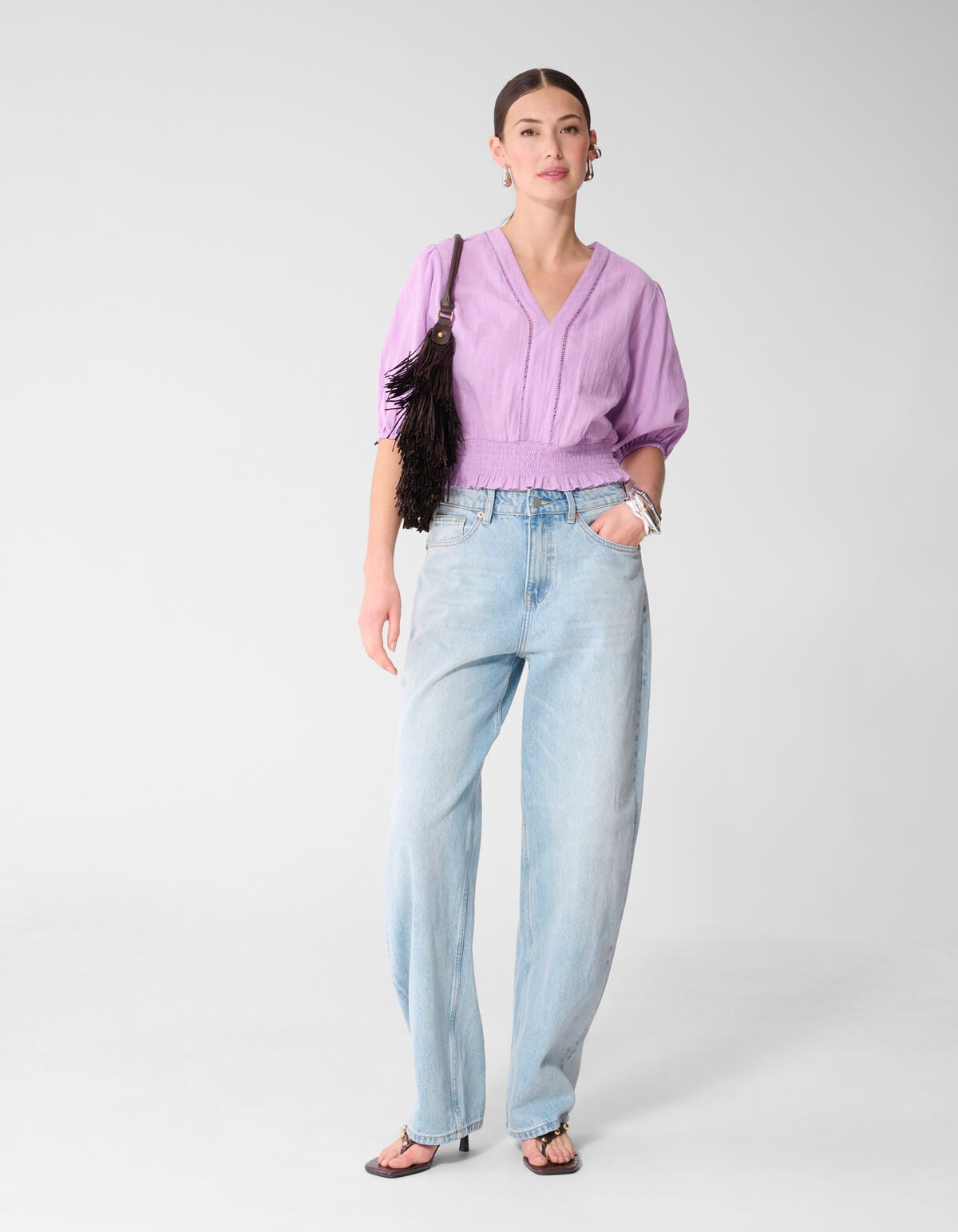 Tape Cropped Top Lichtpaars SHOEBY WOMEN