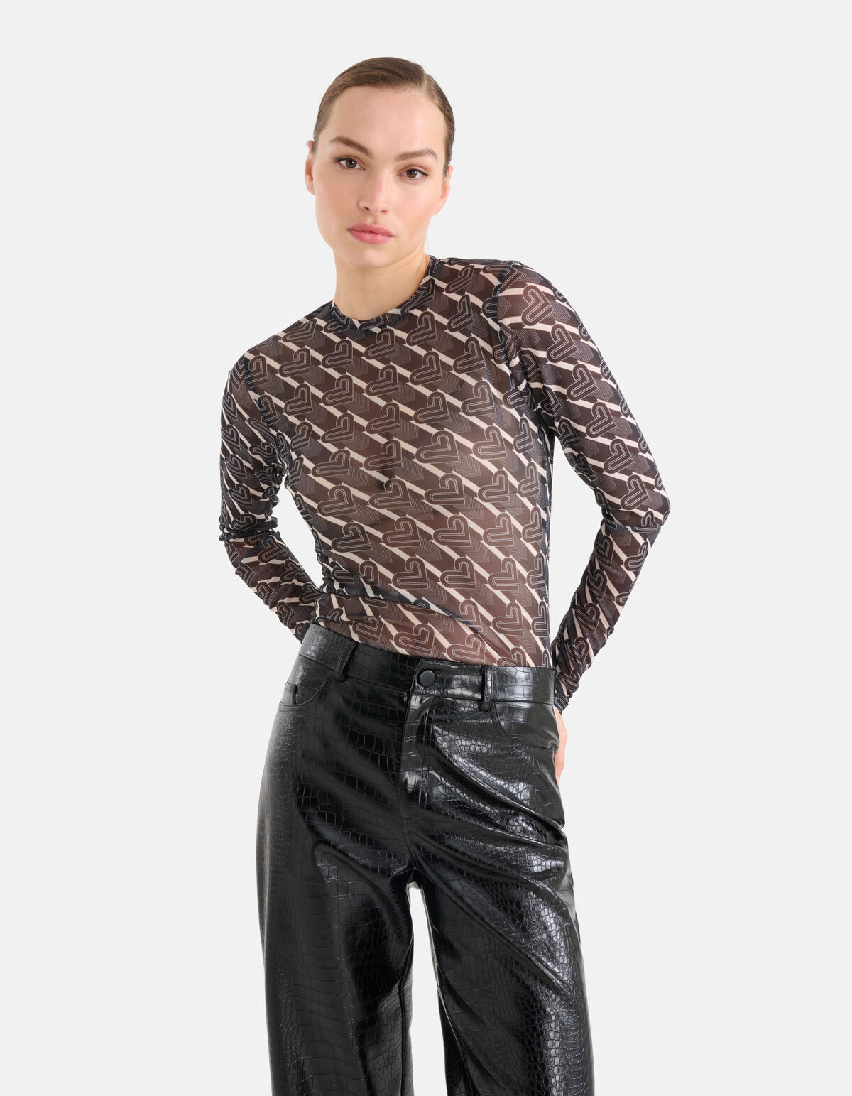 Mesh Top Zwart/Wit SHOEBY WOMEN