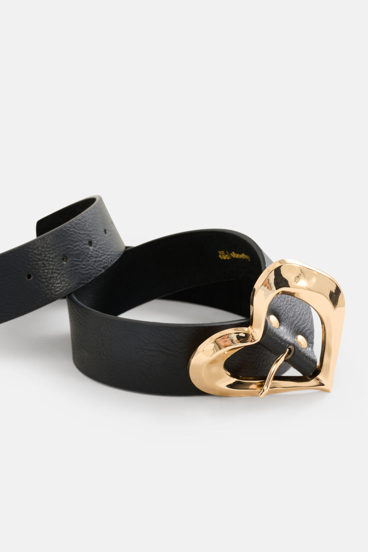 Heart Gesp Riem Zwart SHOEBY ACCESSOIRES