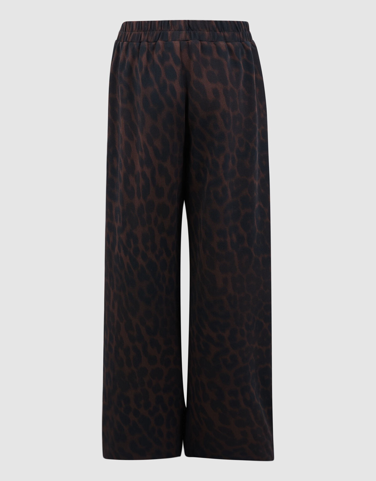 Leopard Stripe Wide Leg Fit Broek Donkerbruin SHOEBY GIRLS