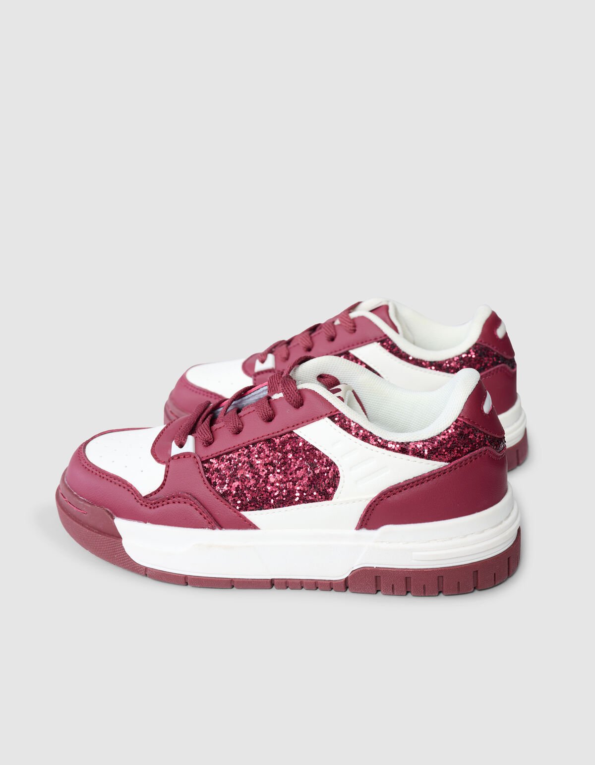 Glitter Sneaker Donkerrood SCHOENEN SHOEBY