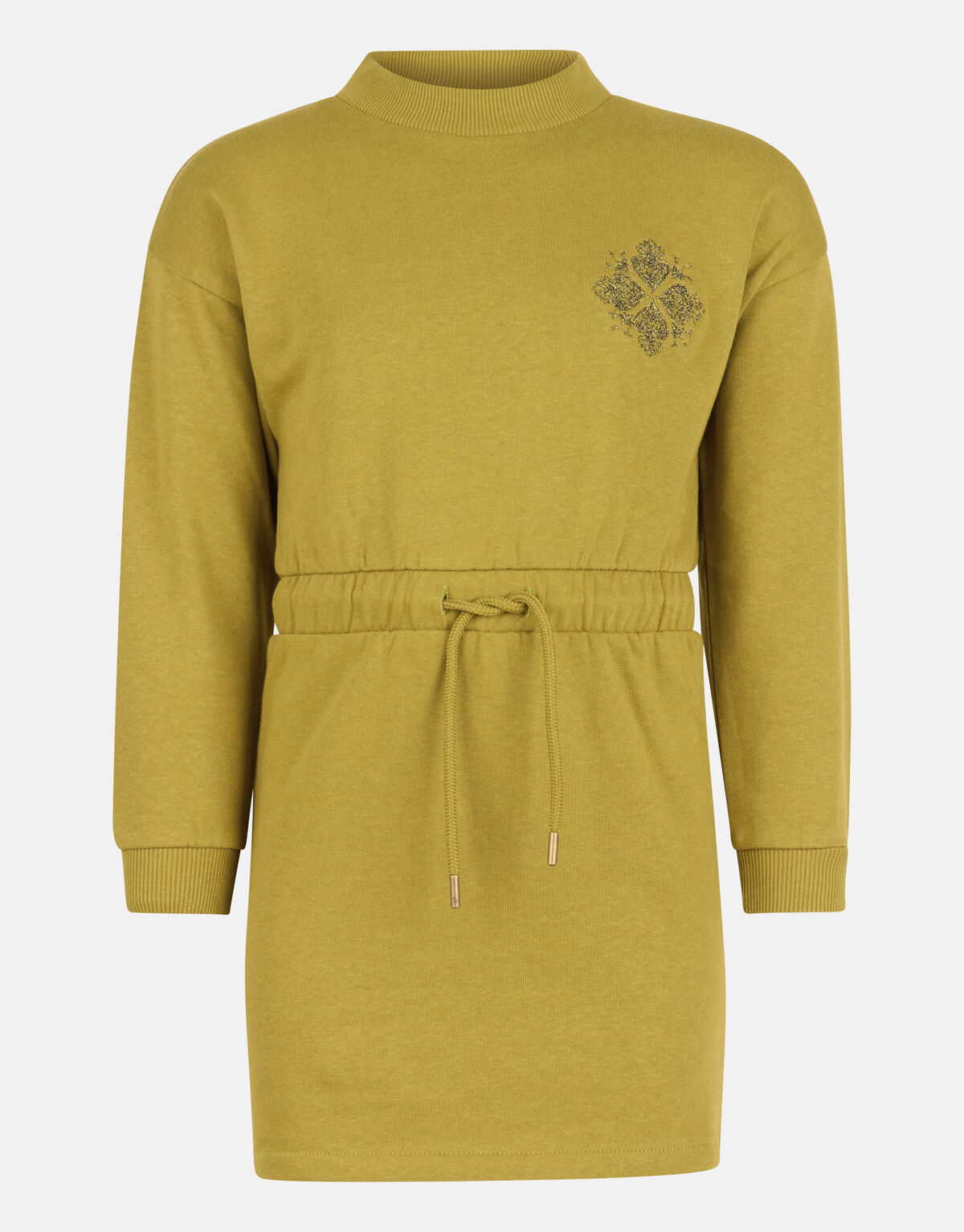 Embroidery Sweater Jurk Groen SHOEBY GIRLS