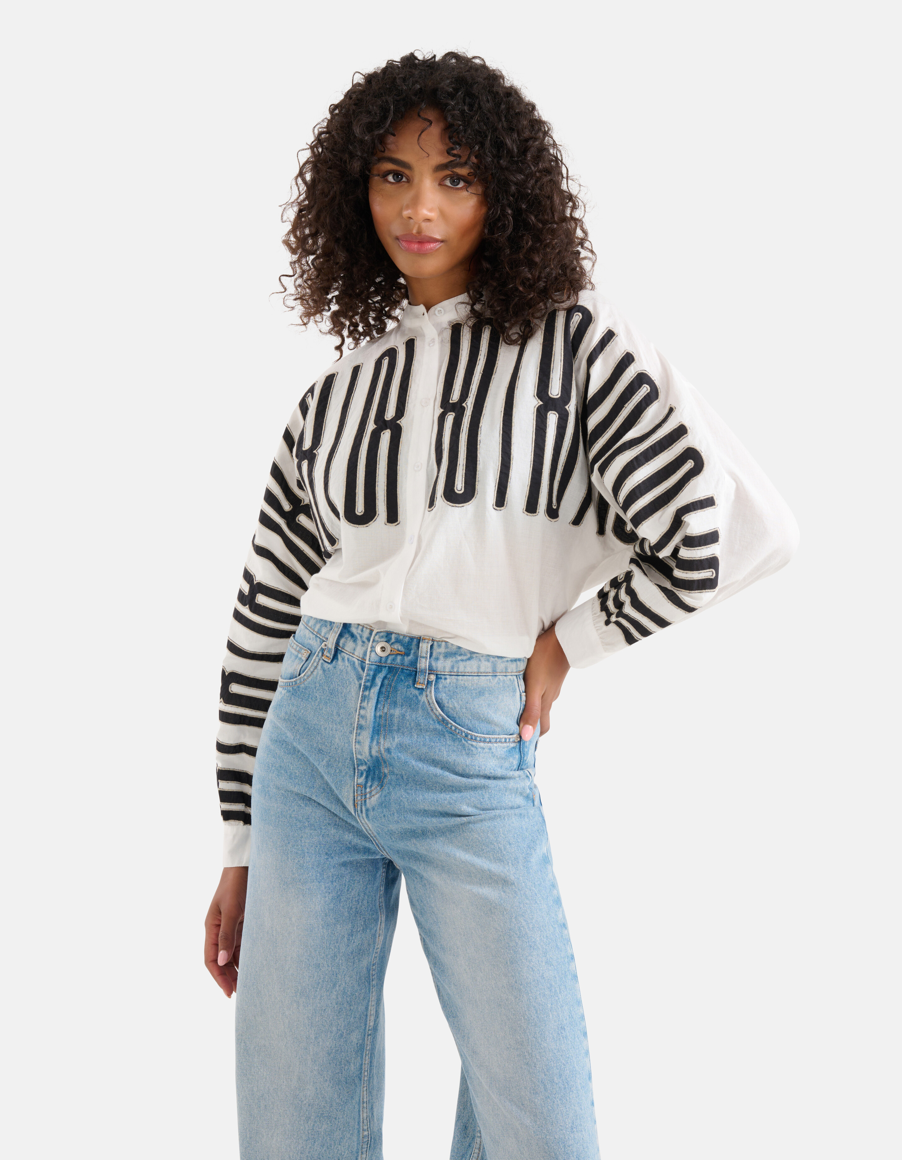 Patch Blouse Wit SHOEBY WOMEN