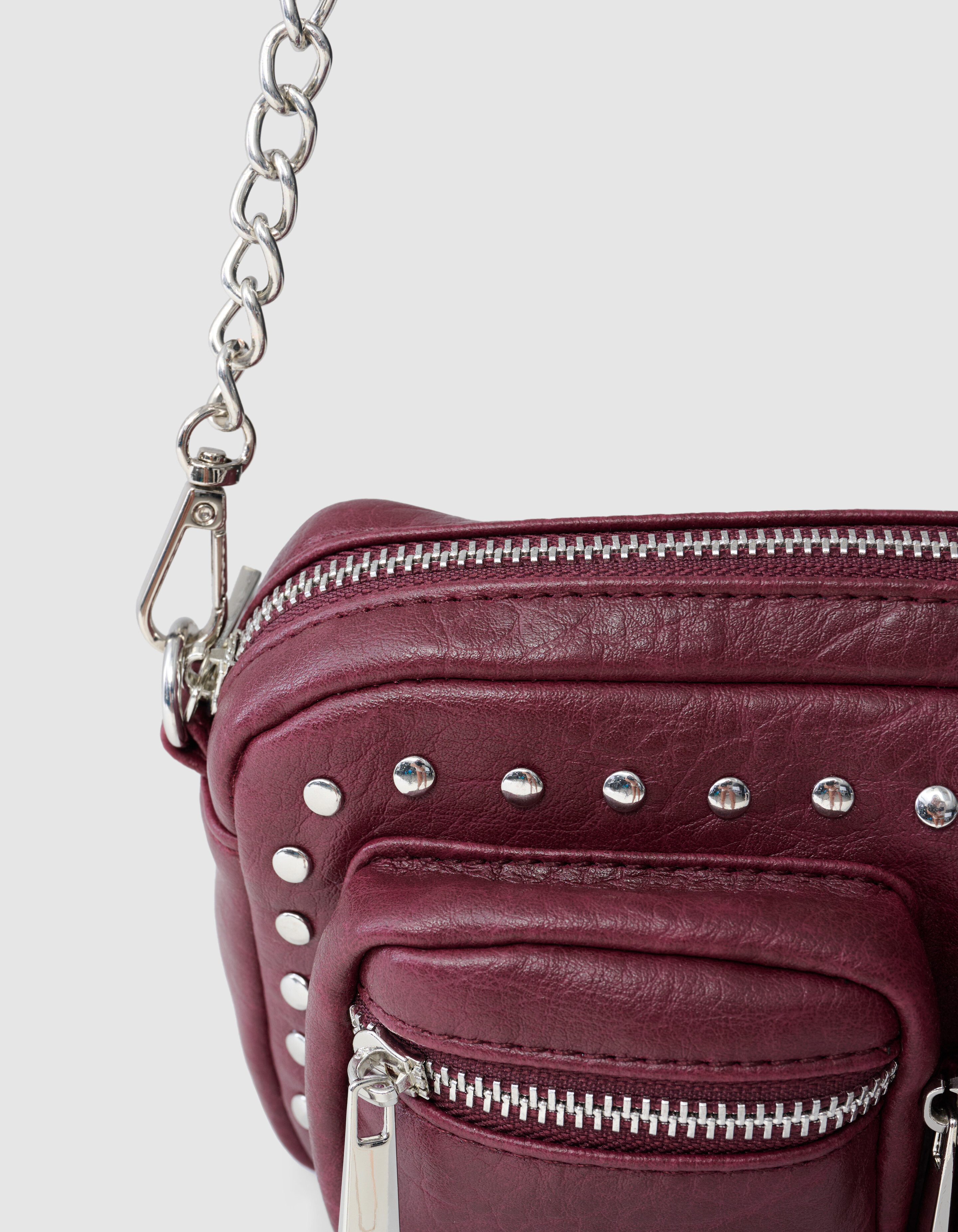 Studs Pocket Tas Donkerrood SHOEBY ACCESSOIRES