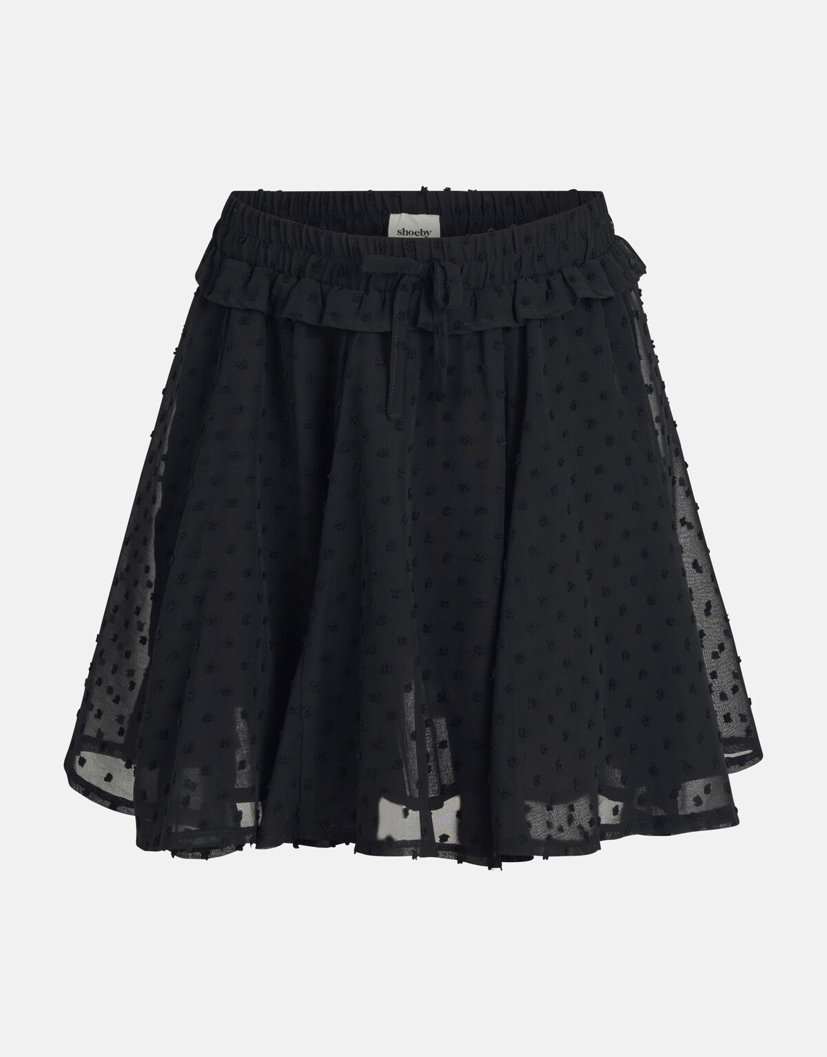 Chiffon Dot Rok Zwart SHOEBY GIRLS