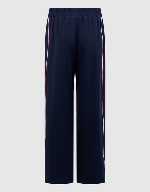 Sporty Piping Wide Leg Fit Broek Donkerblauw SHOEBY GIRLS