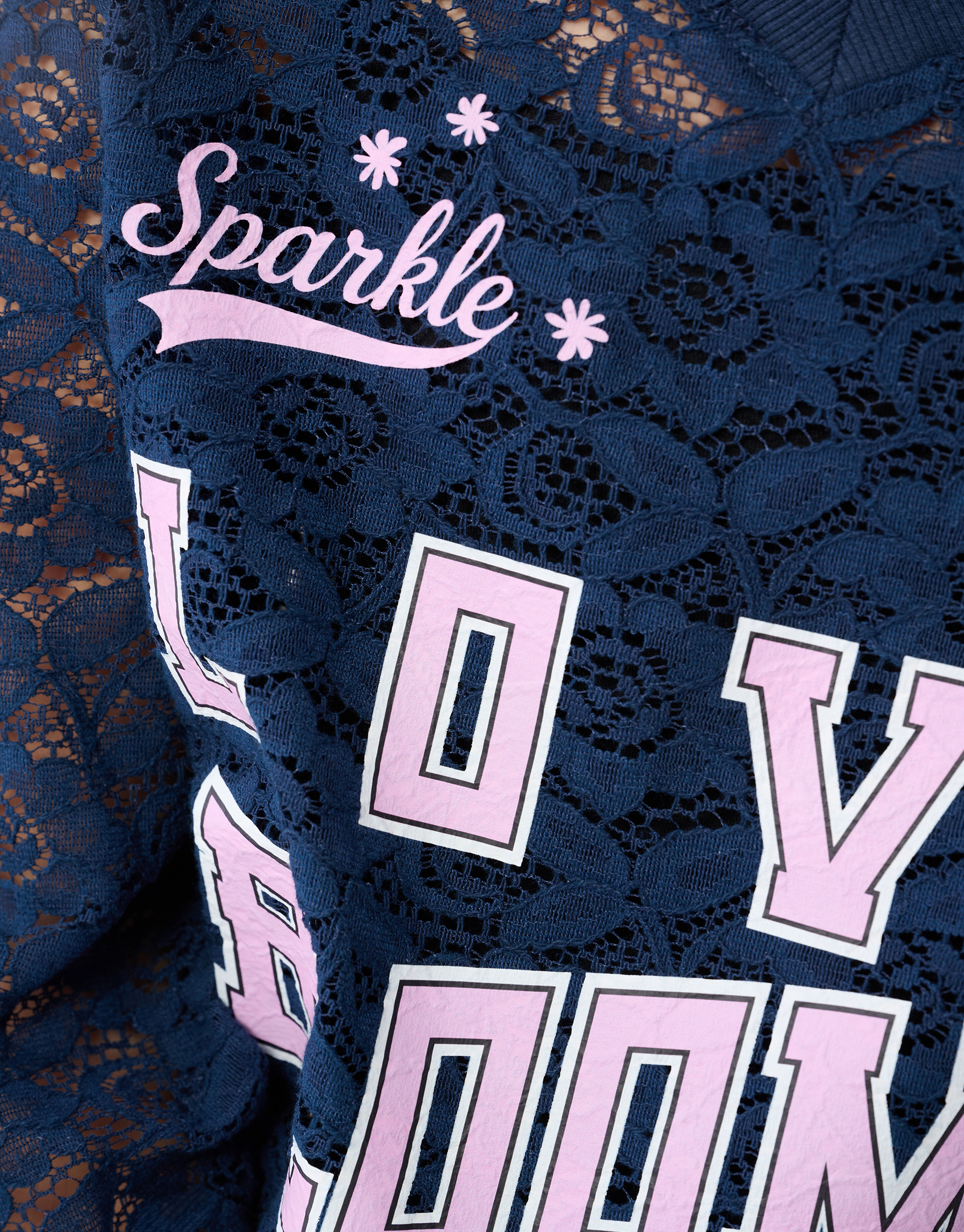 Kanten Baseball Top Donkerblauw SHOEBY GIRLS