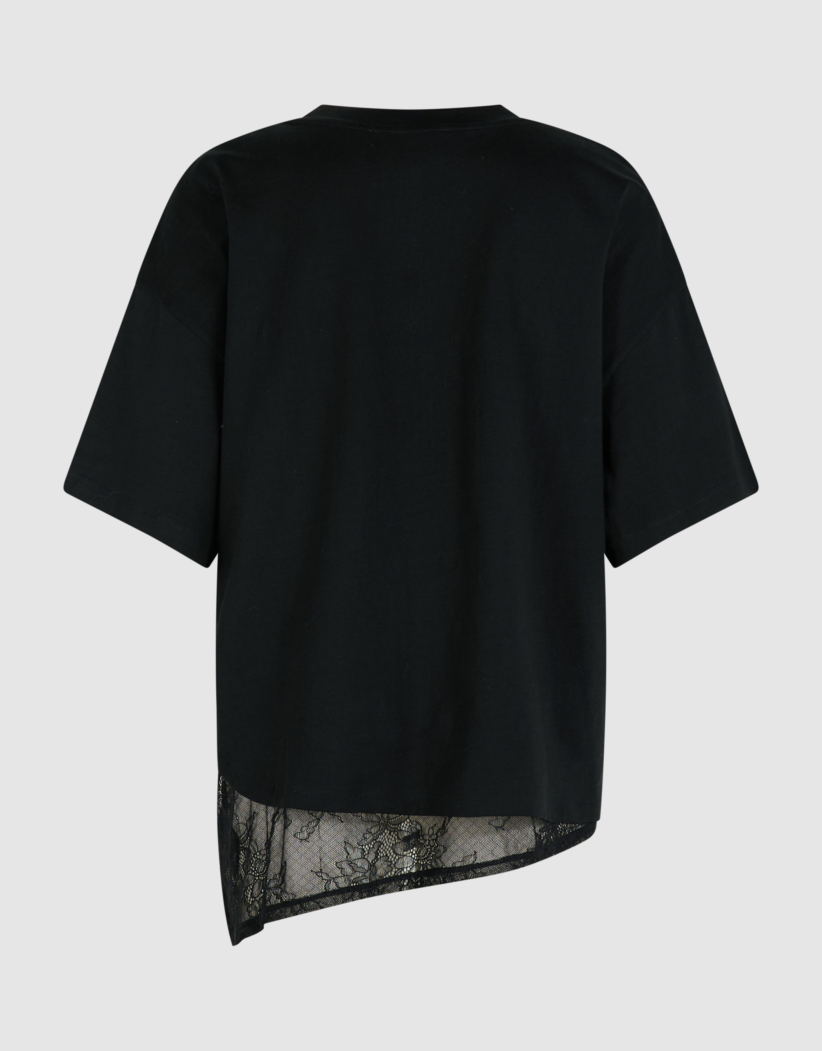 Lace Insert T-shirt Zwart SHOEBY WOMEN
