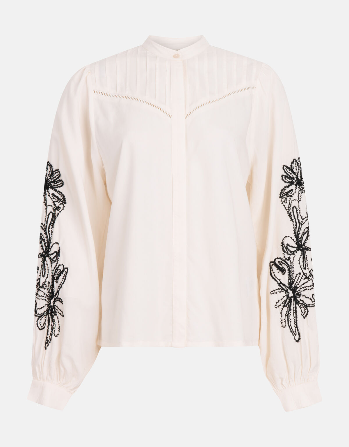 Beaded Embroidery Blouse Gebroken Wit SHOEBY WOMEN
