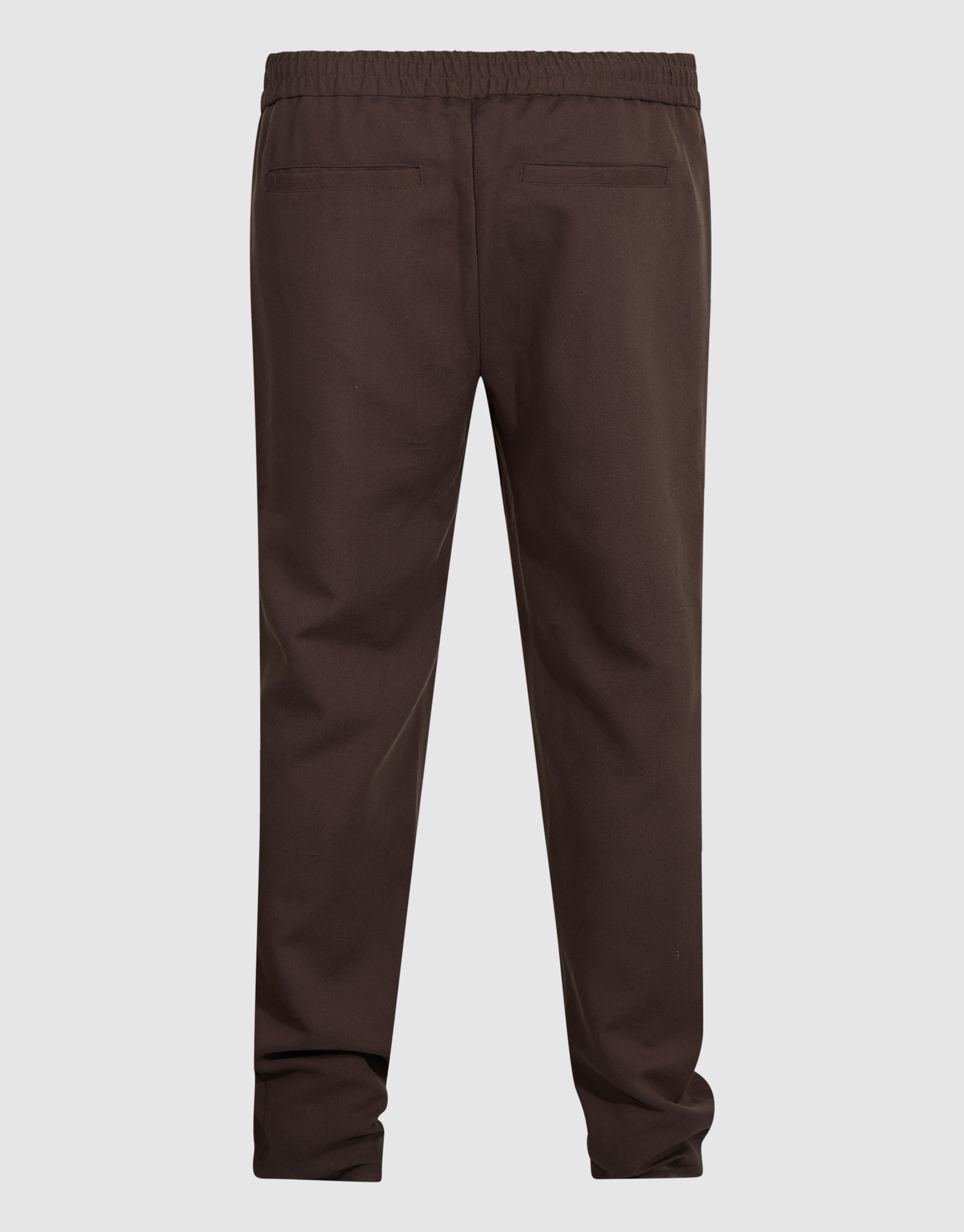 Straight Fit Pintuck Broek Donkerbruin SHOEBY MEN