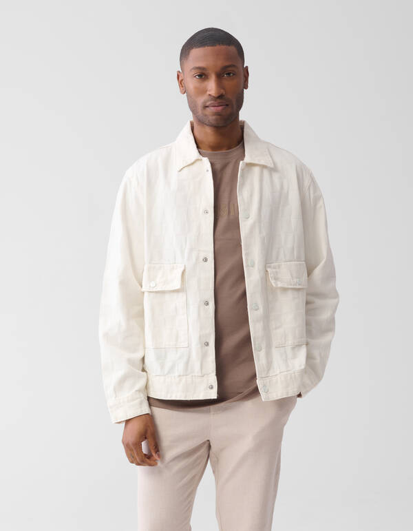 Block Jacquard Jack Gebroken Wit SHOEBY MEN