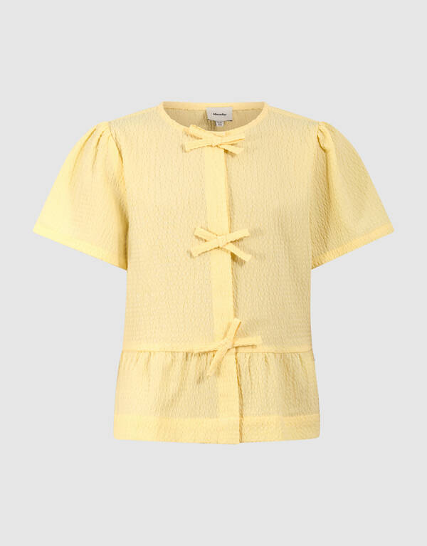 Strik Stripe Blouse Lichtgeel SHOEBY GIRLS