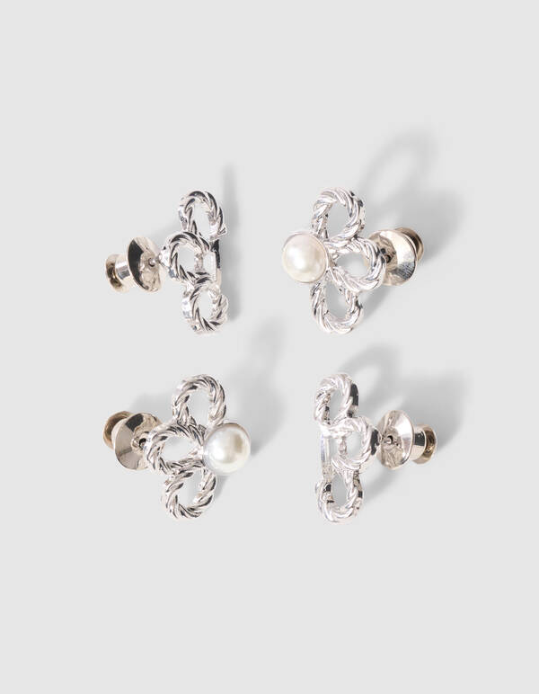 Flower Jeans Pins Zilver SHOEBY ACCESSOIRES