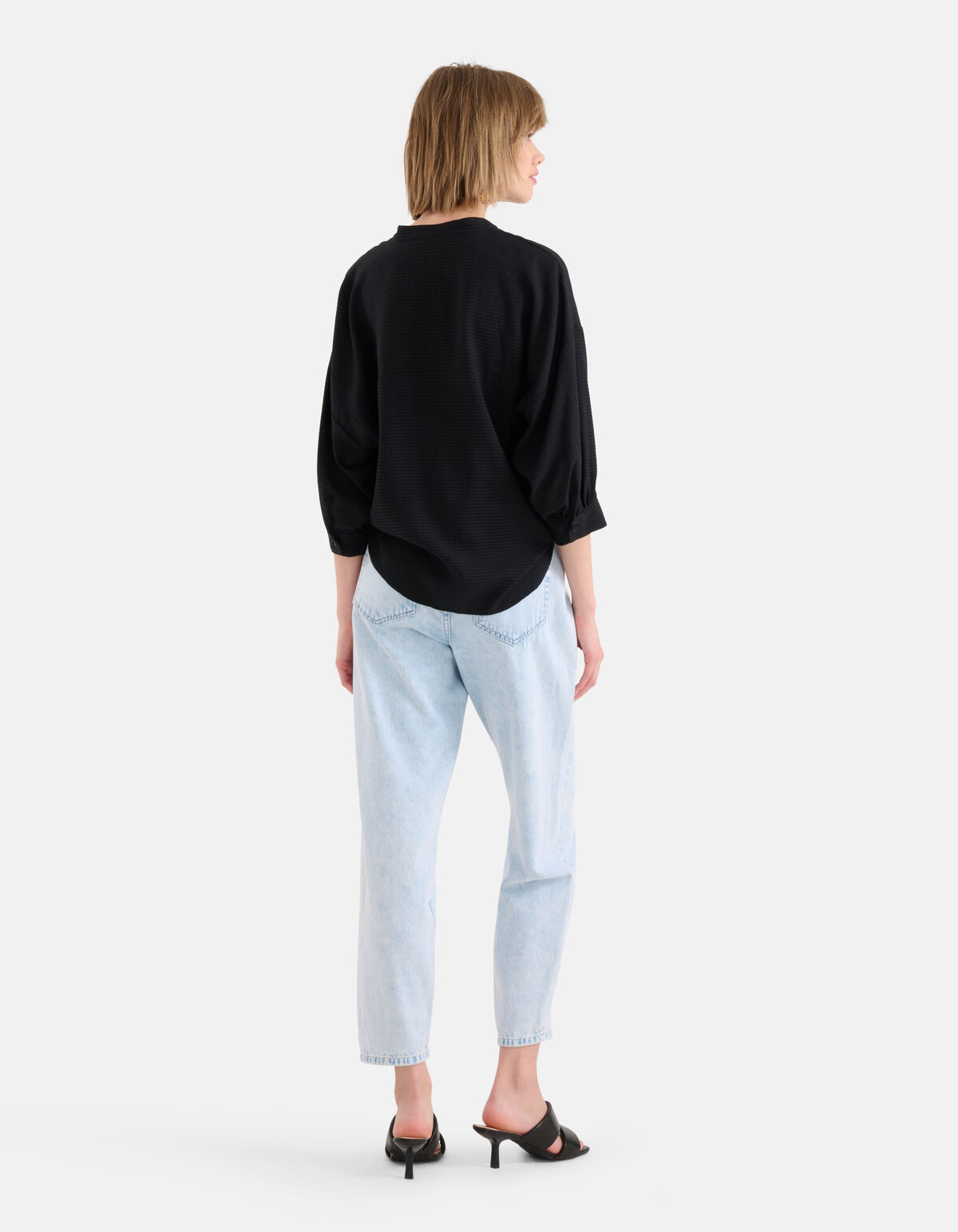 Relaxed Fit Blouse Zwart SHOEBY WOMEN