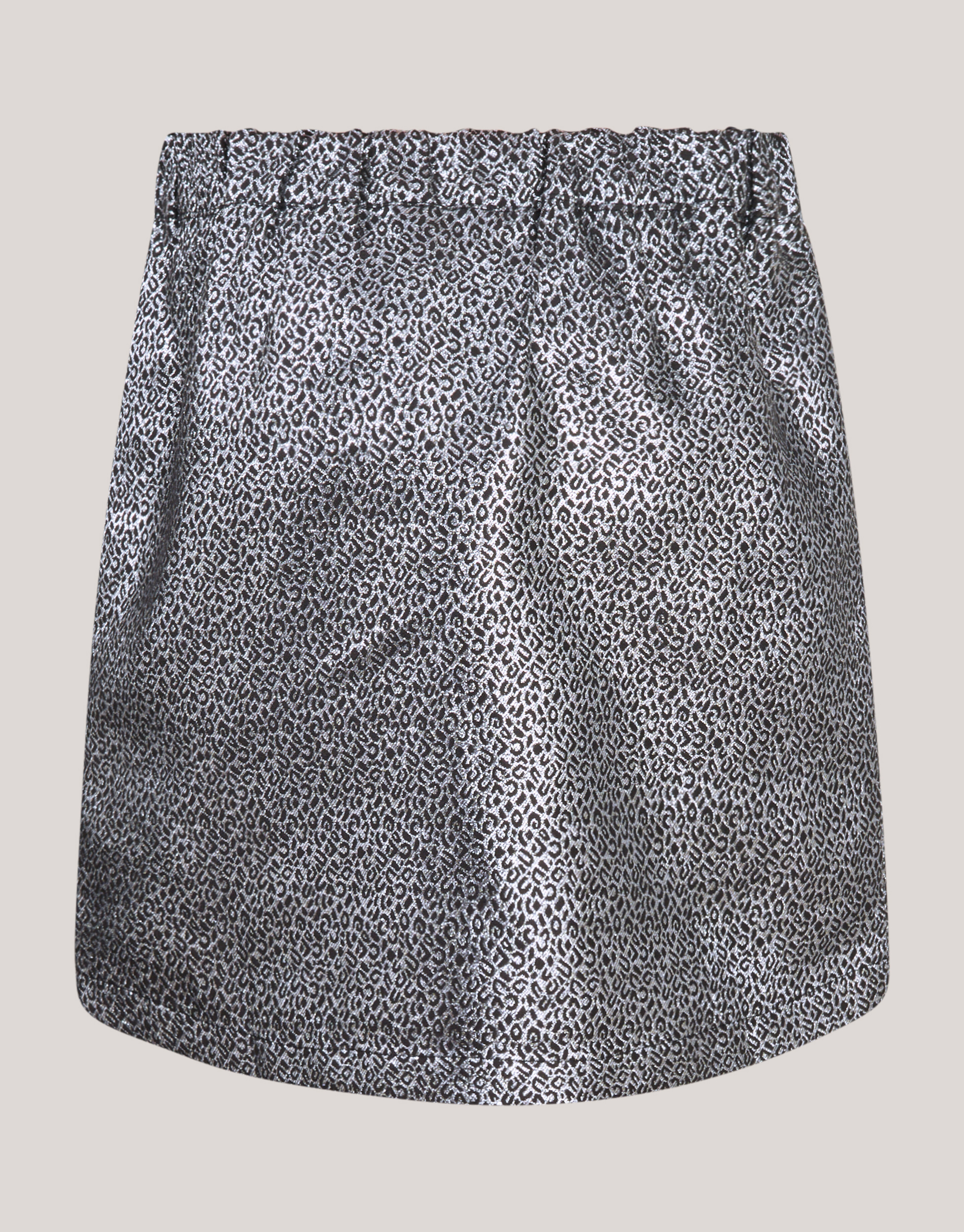 Jacquard Strik Mini Rok Zilver SHOEBY GIRLS