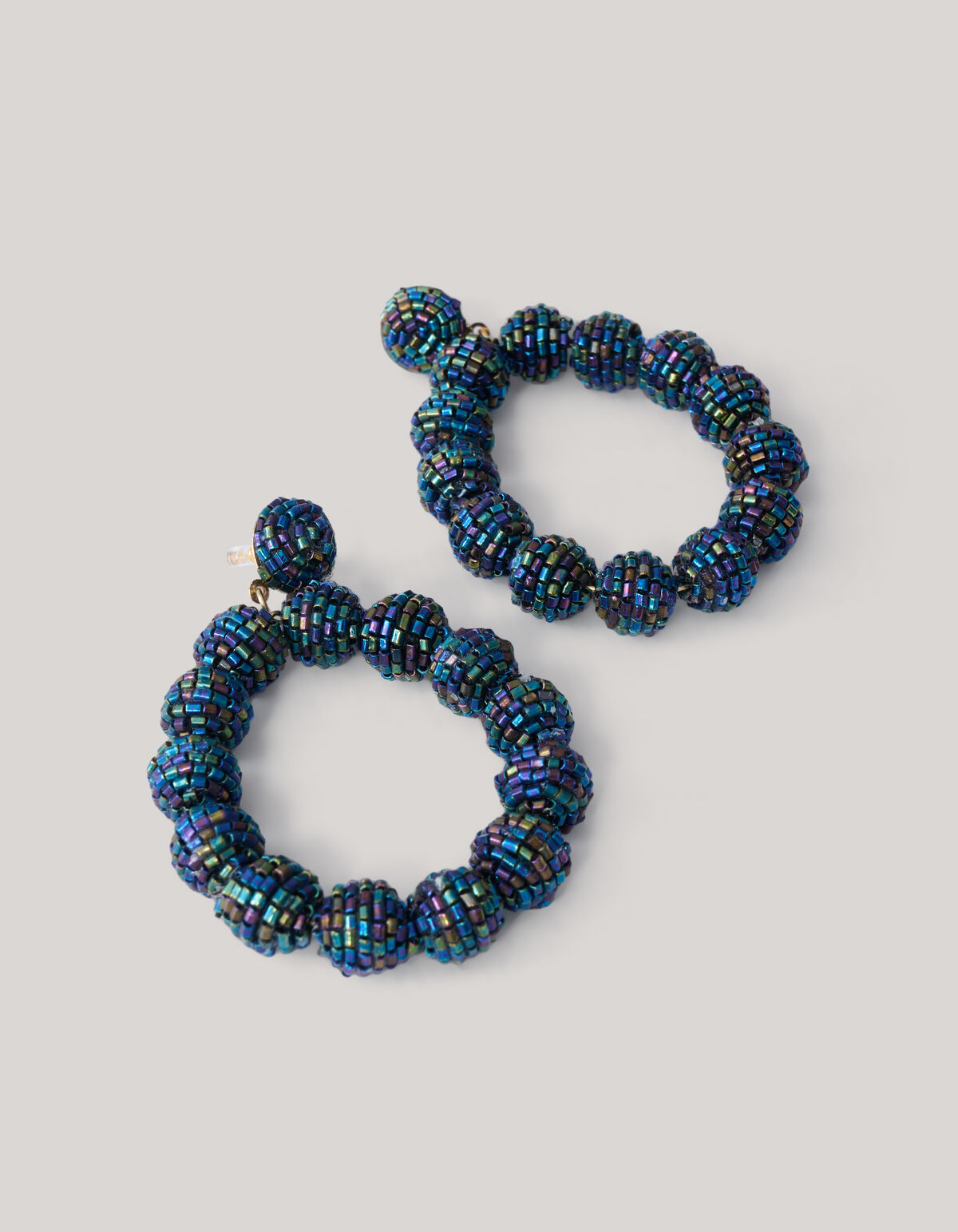 Beaded Oorbellen Donkerblauw SHOEBY ACCESSOIRES