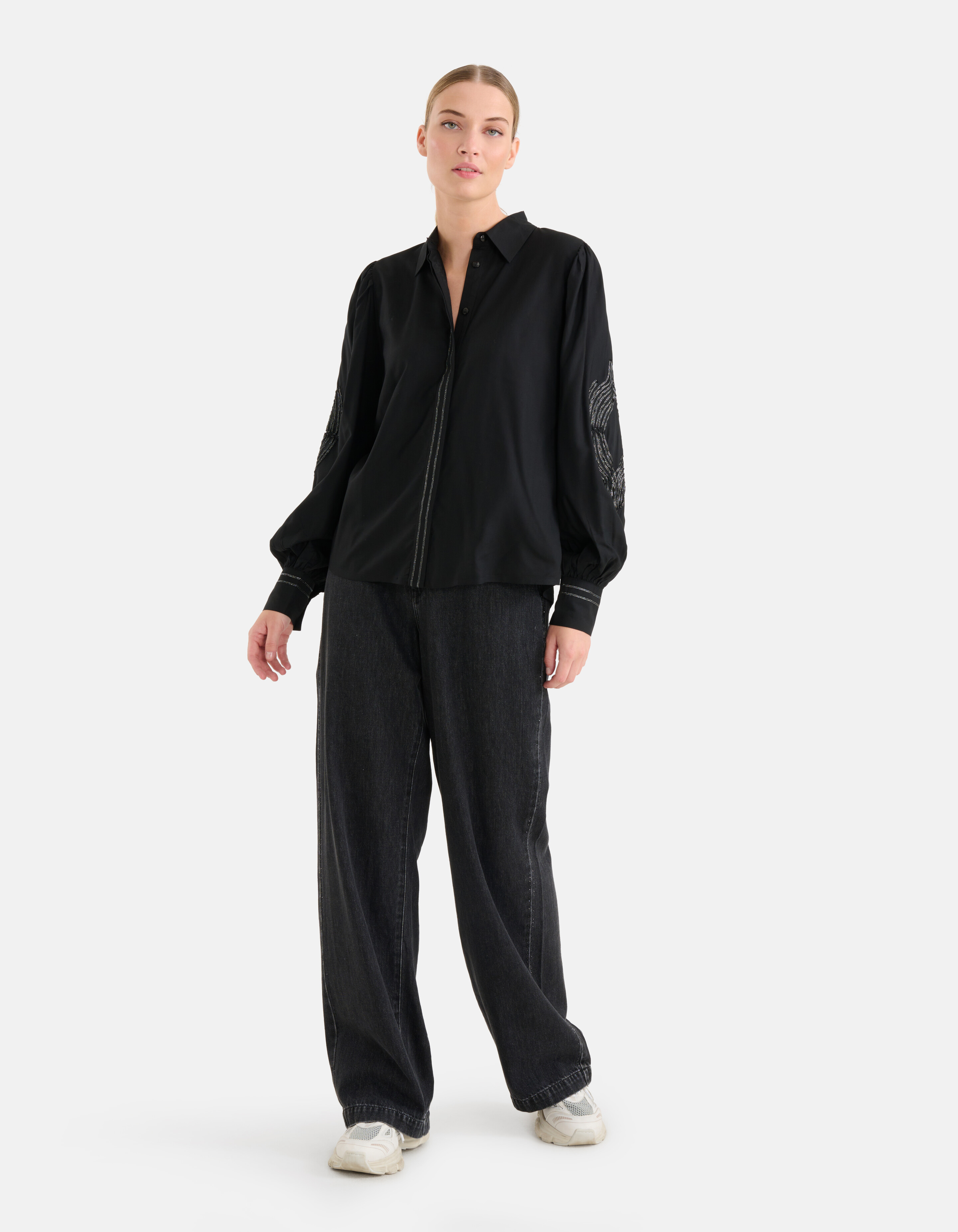 Lurex Tape Blouse Zwart By Mieke SHOEBY WOMEN