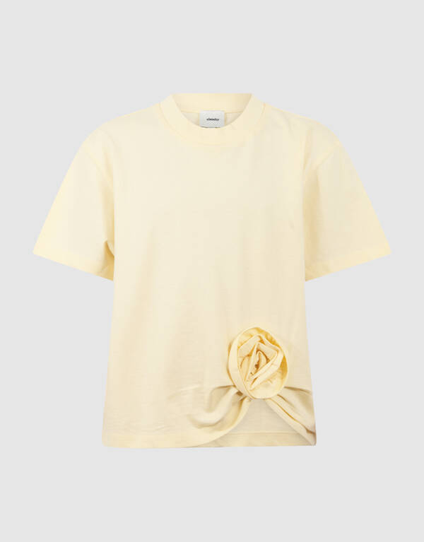 Flower T-shirt Lichtgeel SHOEBY GIRLS