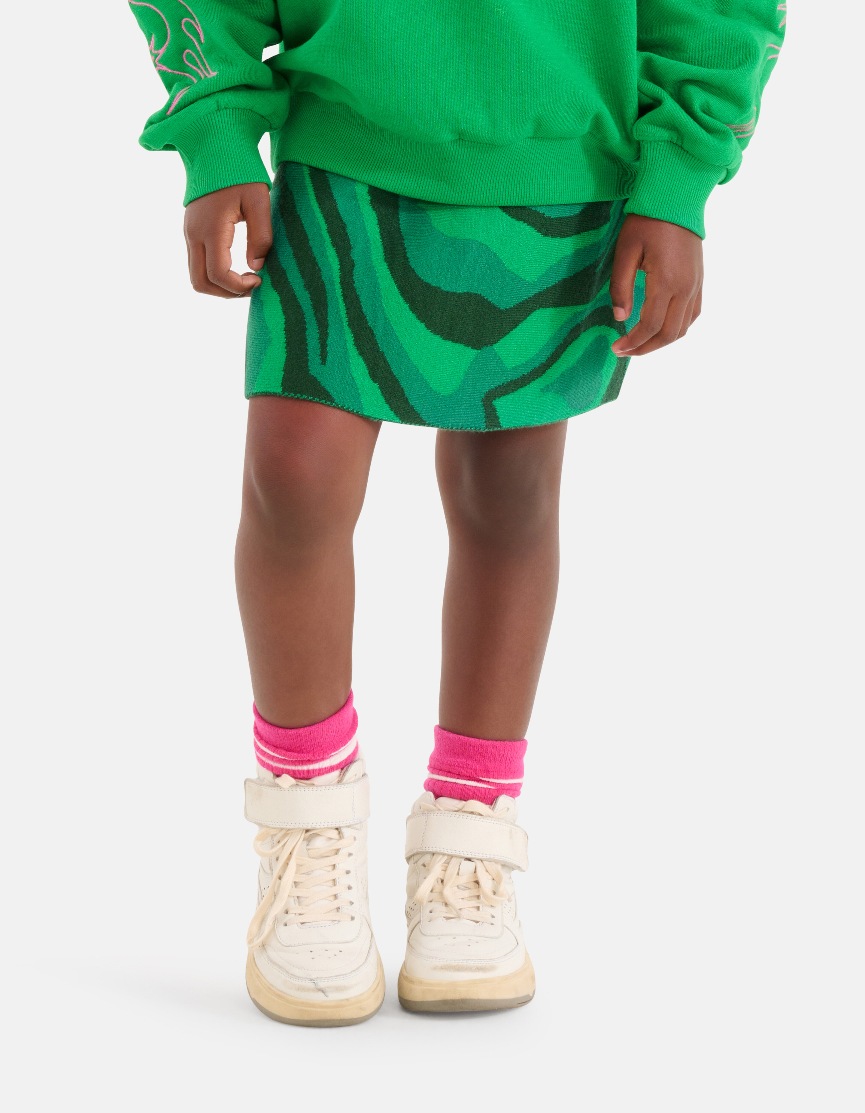 Printed Rok Groen SHOEBY GIRLS