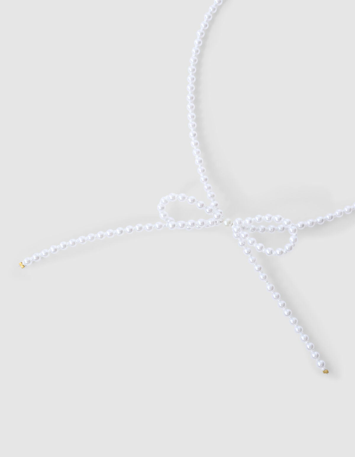 Beaded Strik Ketting Wit SHOEBY ACCESSOIRES