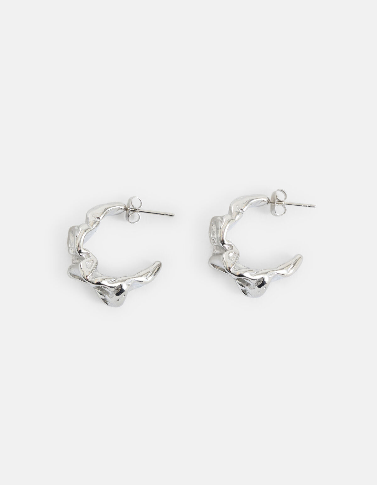 Bulky Hoops Oorbellen Zilver SHOEBY ACCESSOIRES