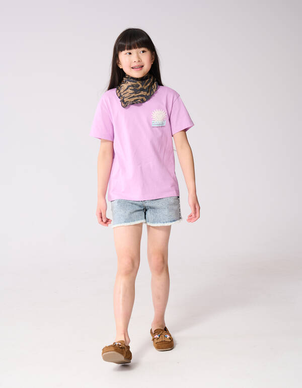 Sun Artwork T-shirt Paars SHOEBY GIRLS