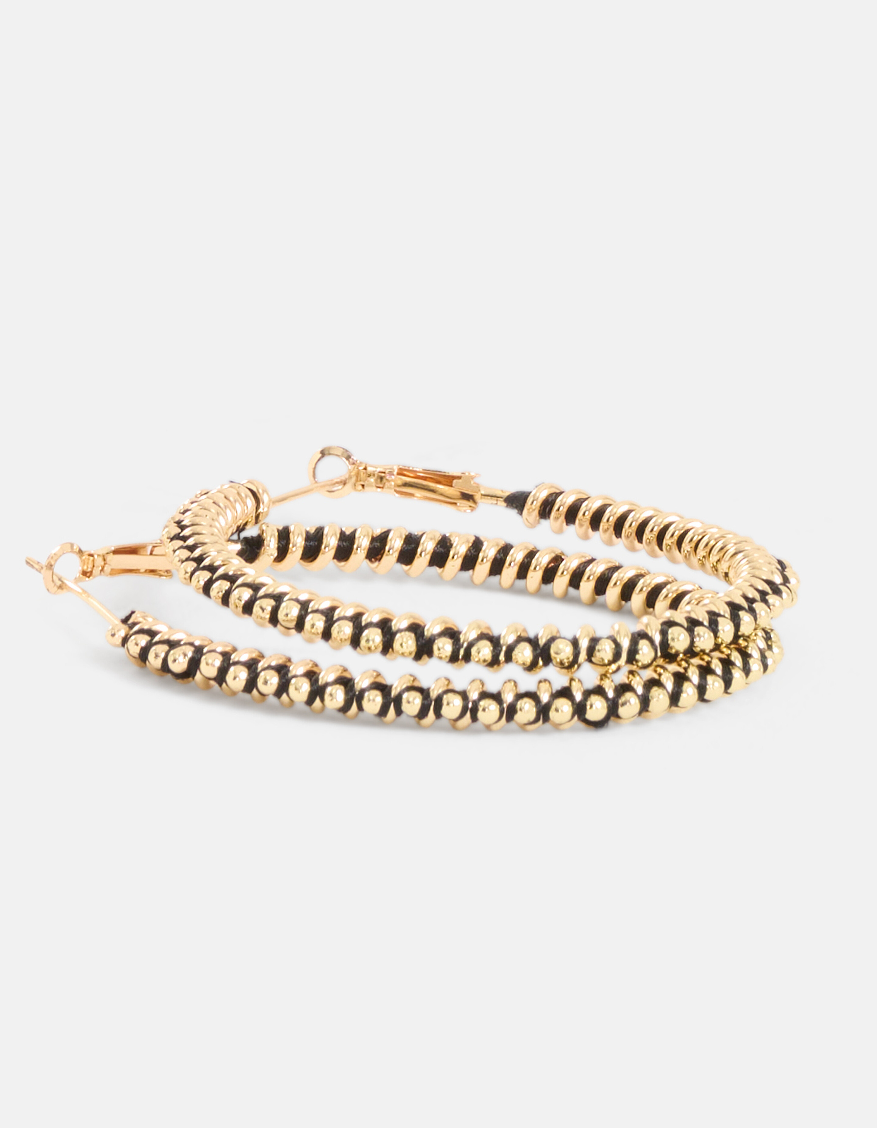 Ovale Hoops Oorbellen Zwart SHOEBY ACCESSOIRES