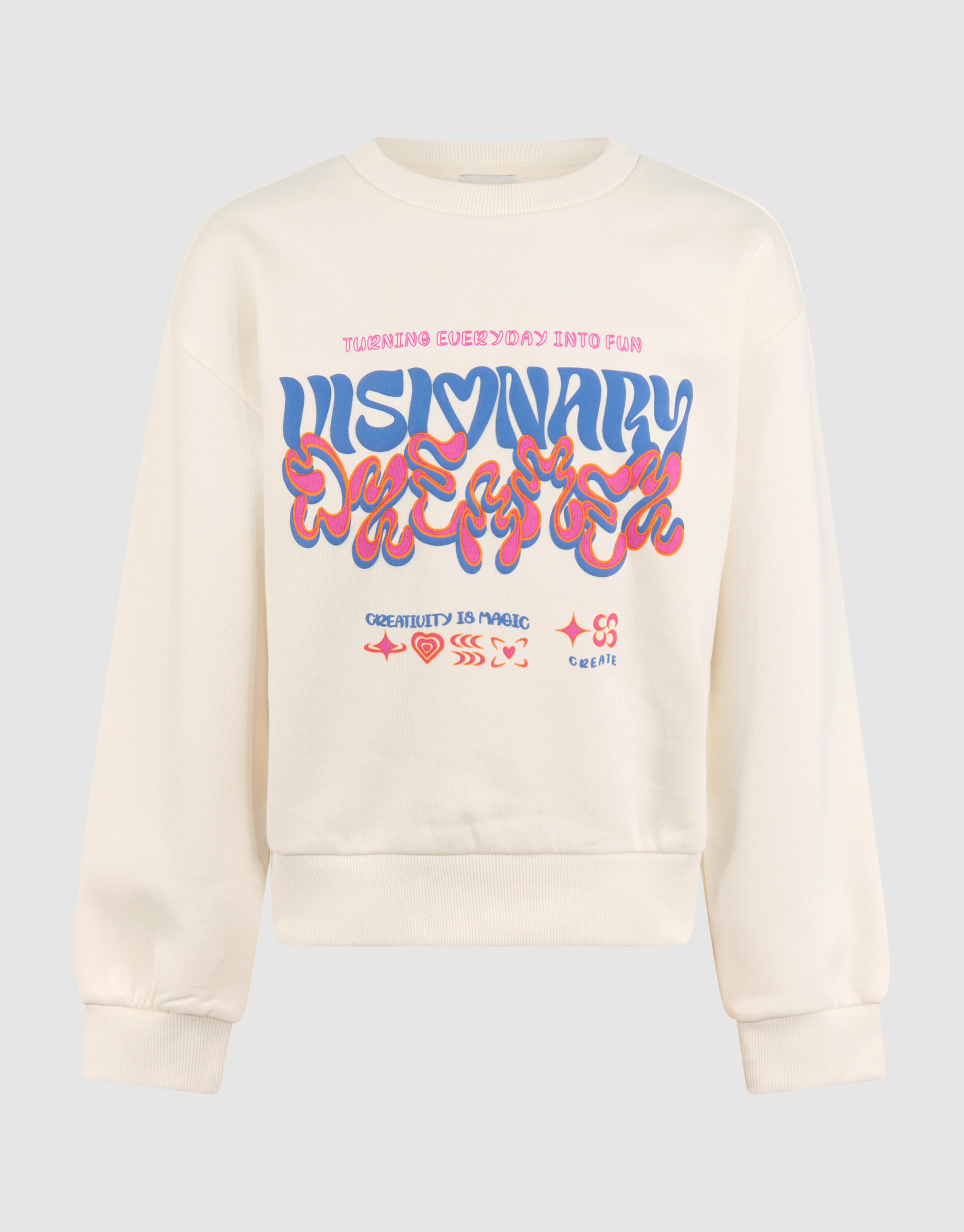 Artwork Sweater Gebroken Wit SHOEBY GIRLS
