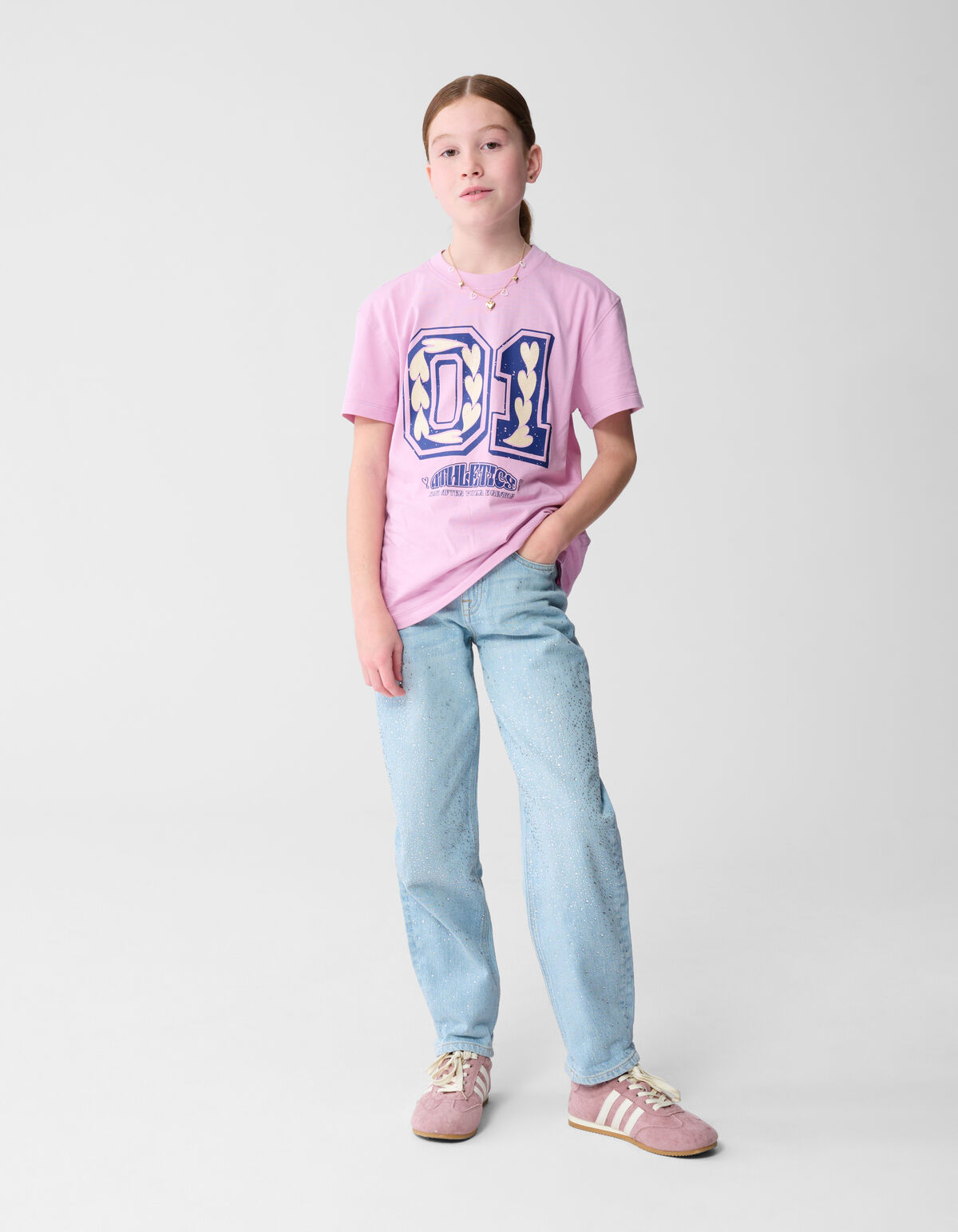 Athletics Artwork T-shirt Roze SHOEBY GIRLS