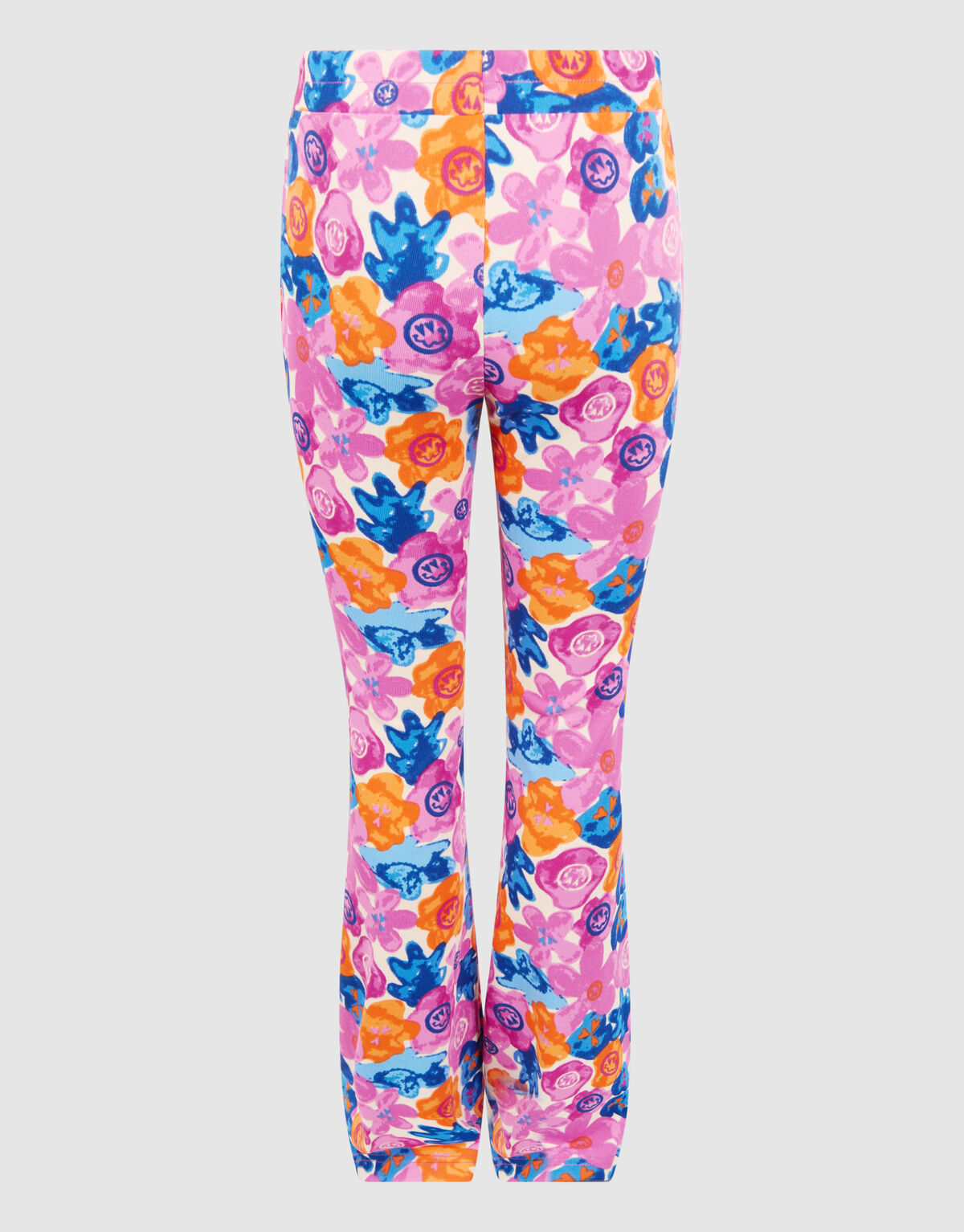 Printed Rib Flared Legging Roze SHOEBY GIRLS