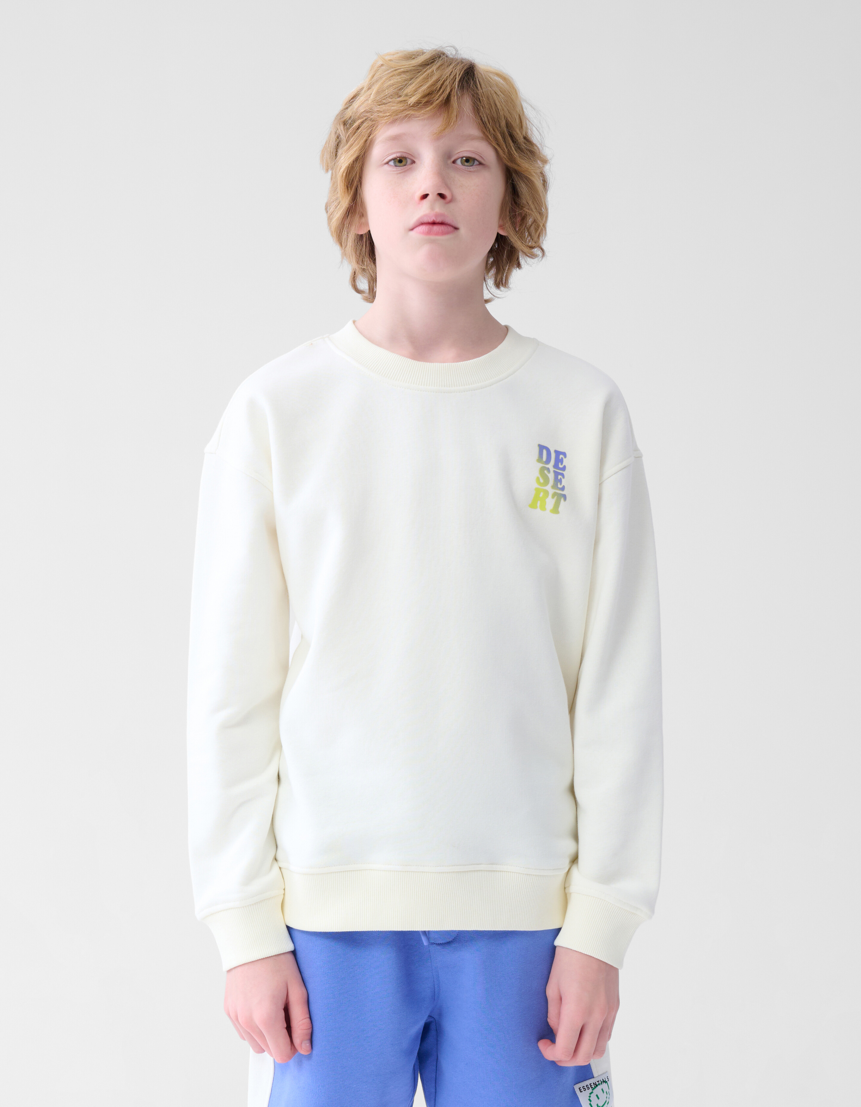 Tekstprint Sweater Gebroken Wit SHOEBY BOYS