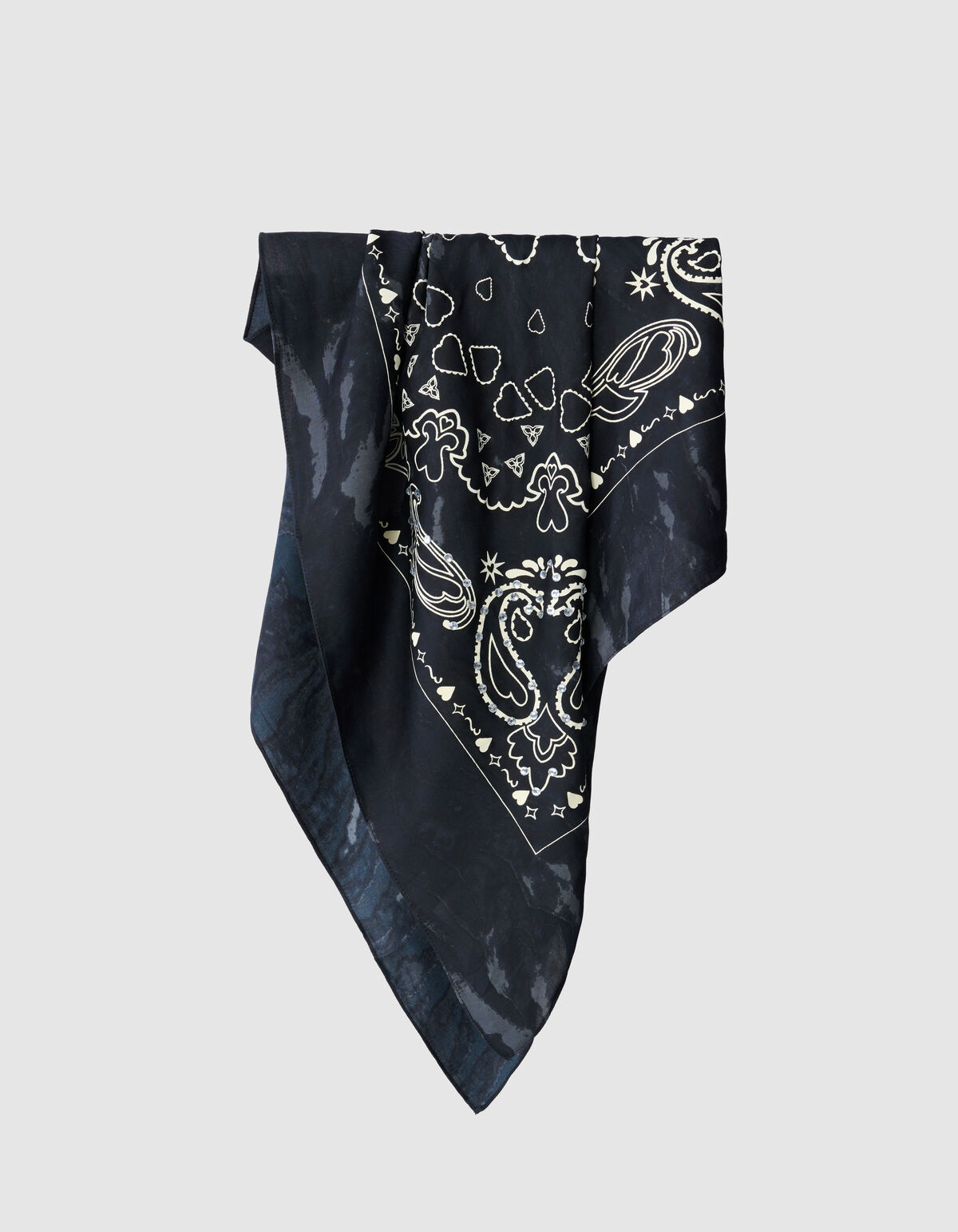 Strass Paisley Sjaal Donkergrijs SHOEBY ACCESSOIRES