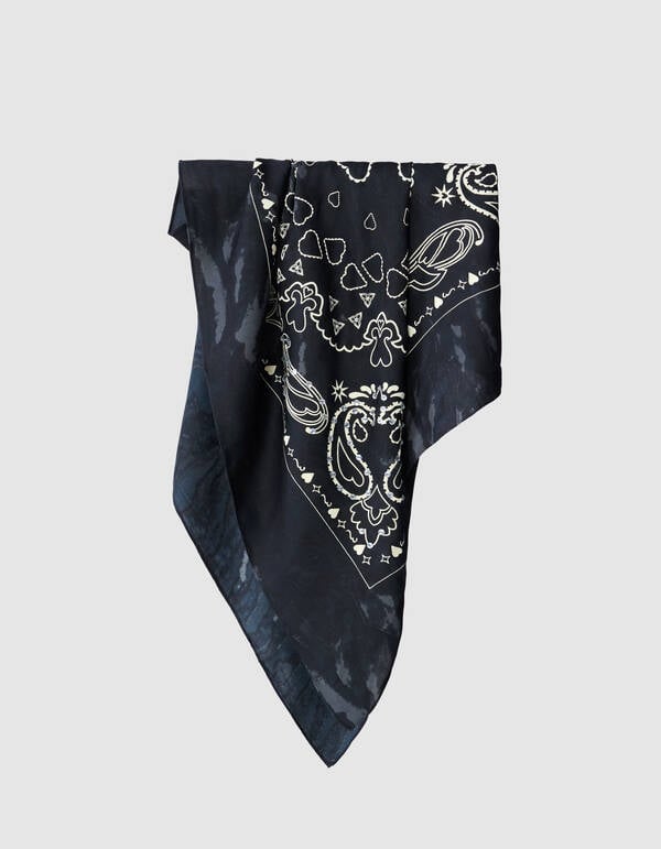 Strass Paisley Sjaal Donkergrijs SHOEBY ACCESSOIRES