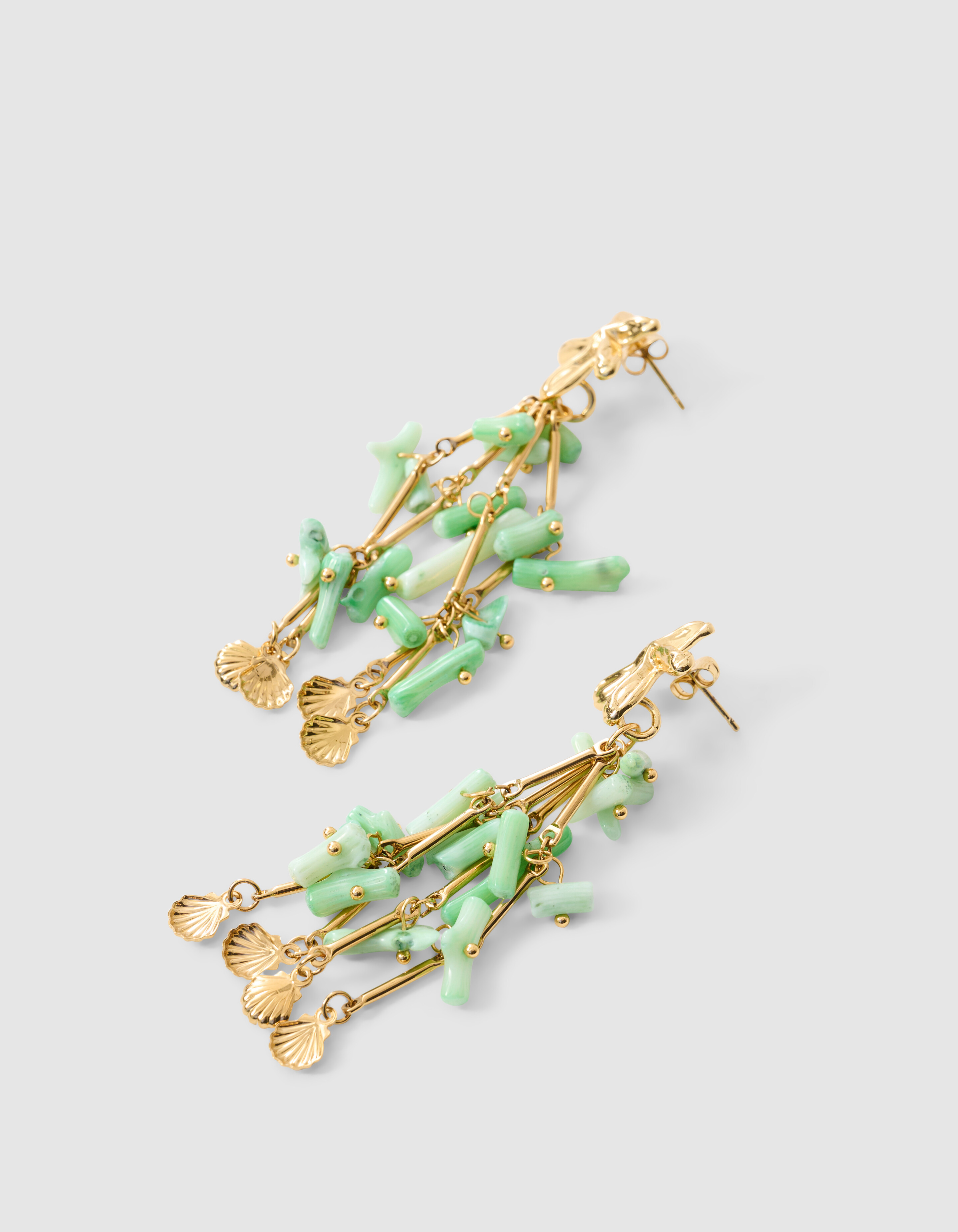 Beaded Zeester Oorbellen Groen SHOEBY ACCESSOIRES