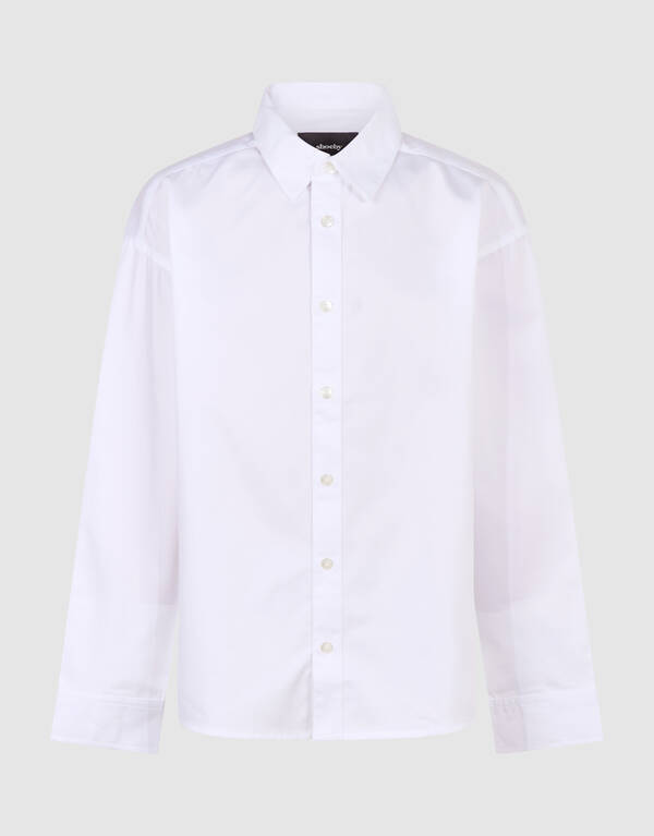 Oversized Basis Overhemd Wit SHOEBY BOYS