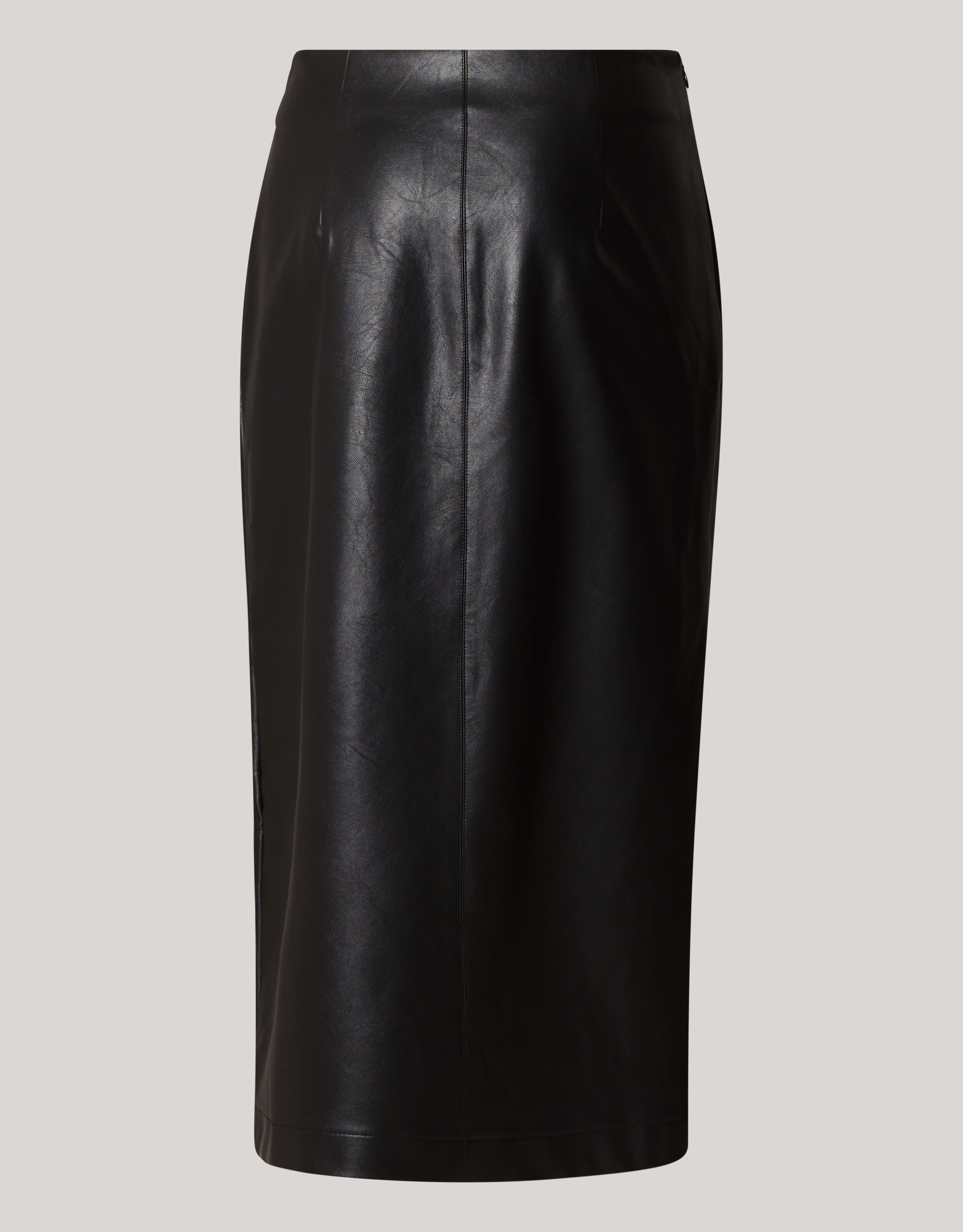 Vegan Leren Midi Rok Zwart SHOEBY WOMEN