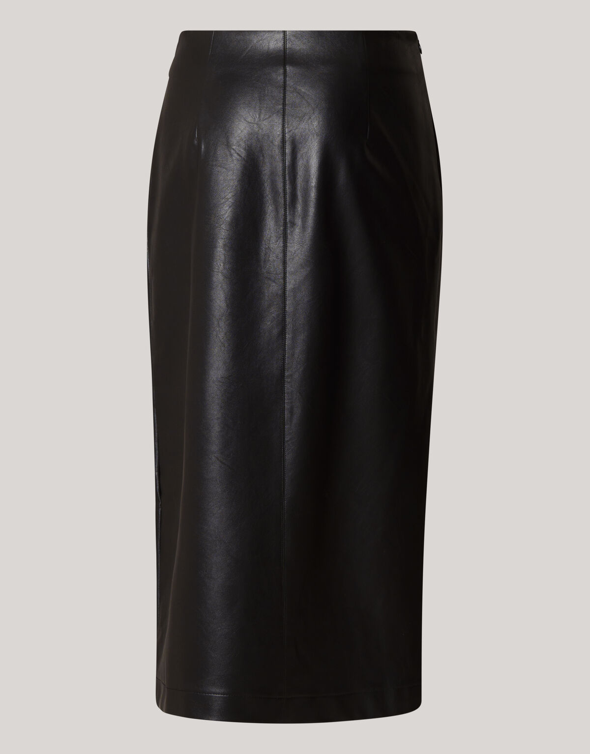 Vegan Leren Midi Rok Zwart SHOEBY WOMEN