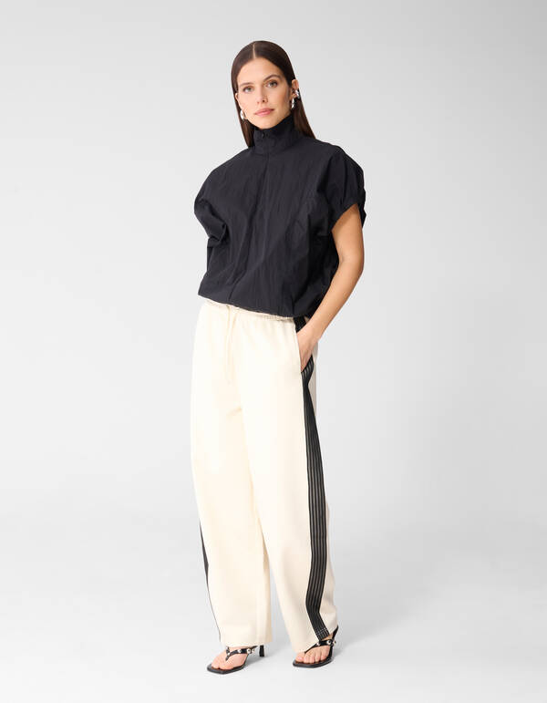 Oversized Balloon Fit Blouse Zwart SHOEBY WOMEN