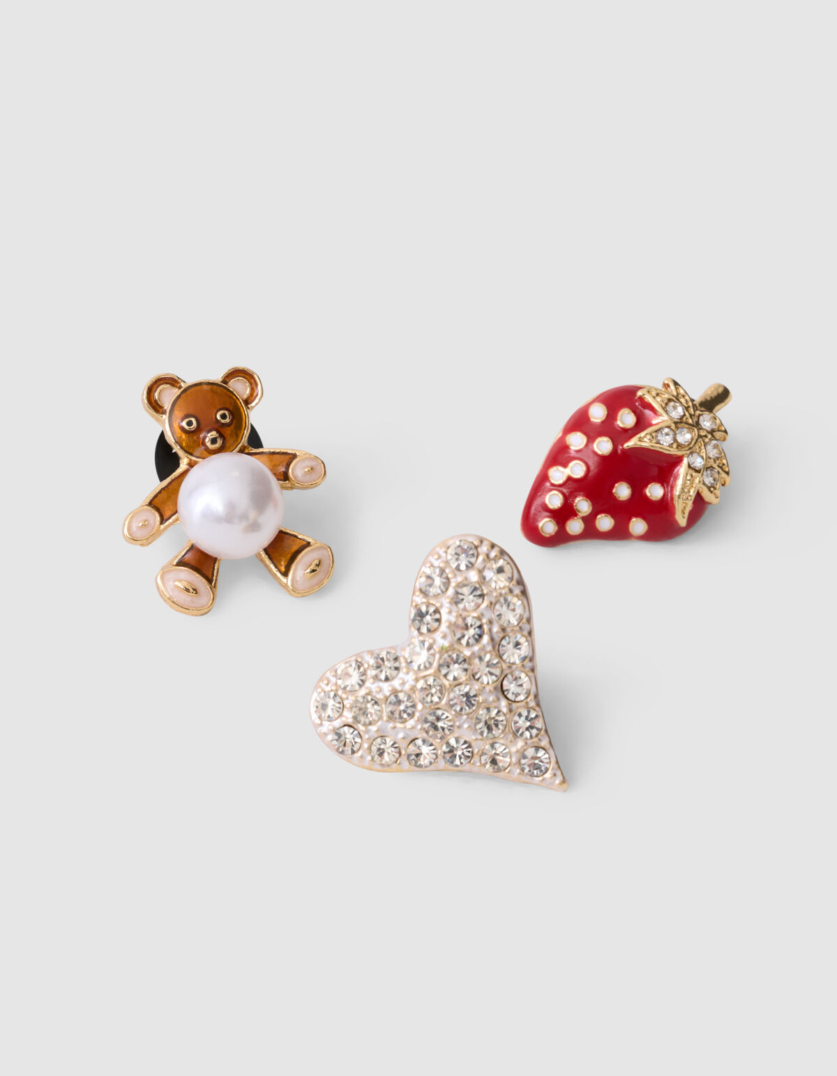 Sweet Strass Broche Set Rood SHOEBY ACCESSOIRES