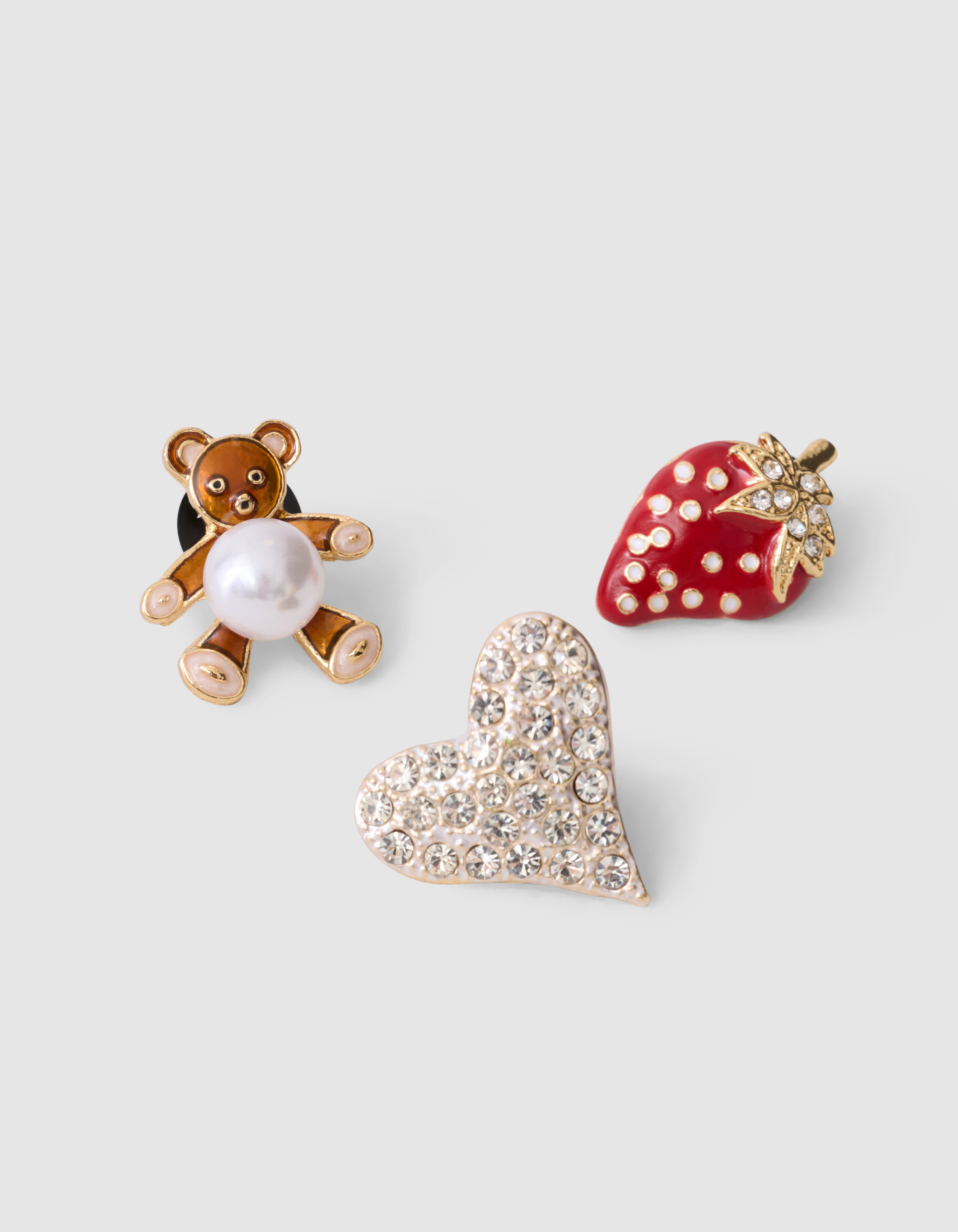Sweet Strass Broche Set Rood SHOEBY ACCESSOIRES