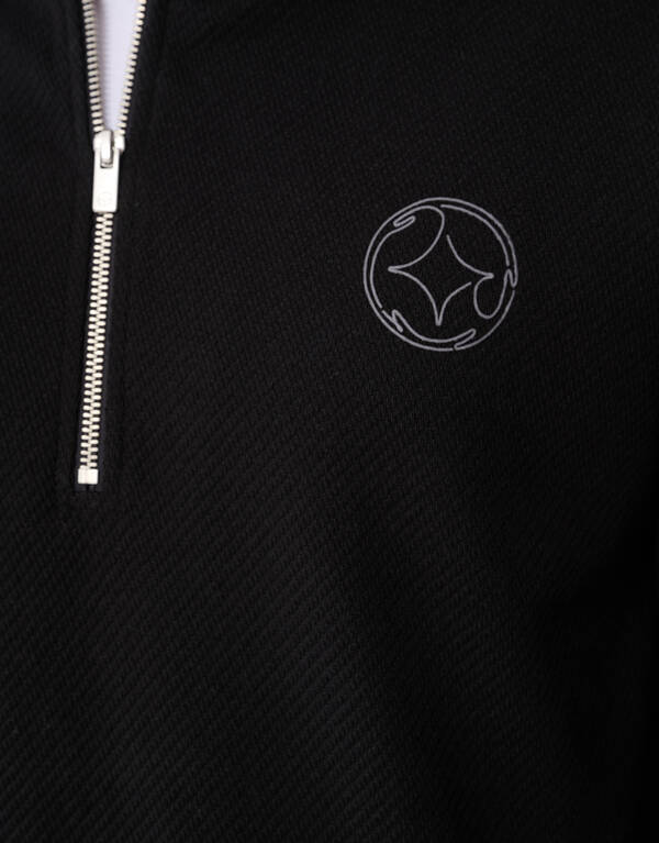 Half Zip Keper Sweater Zwart SHOEBY MEN
