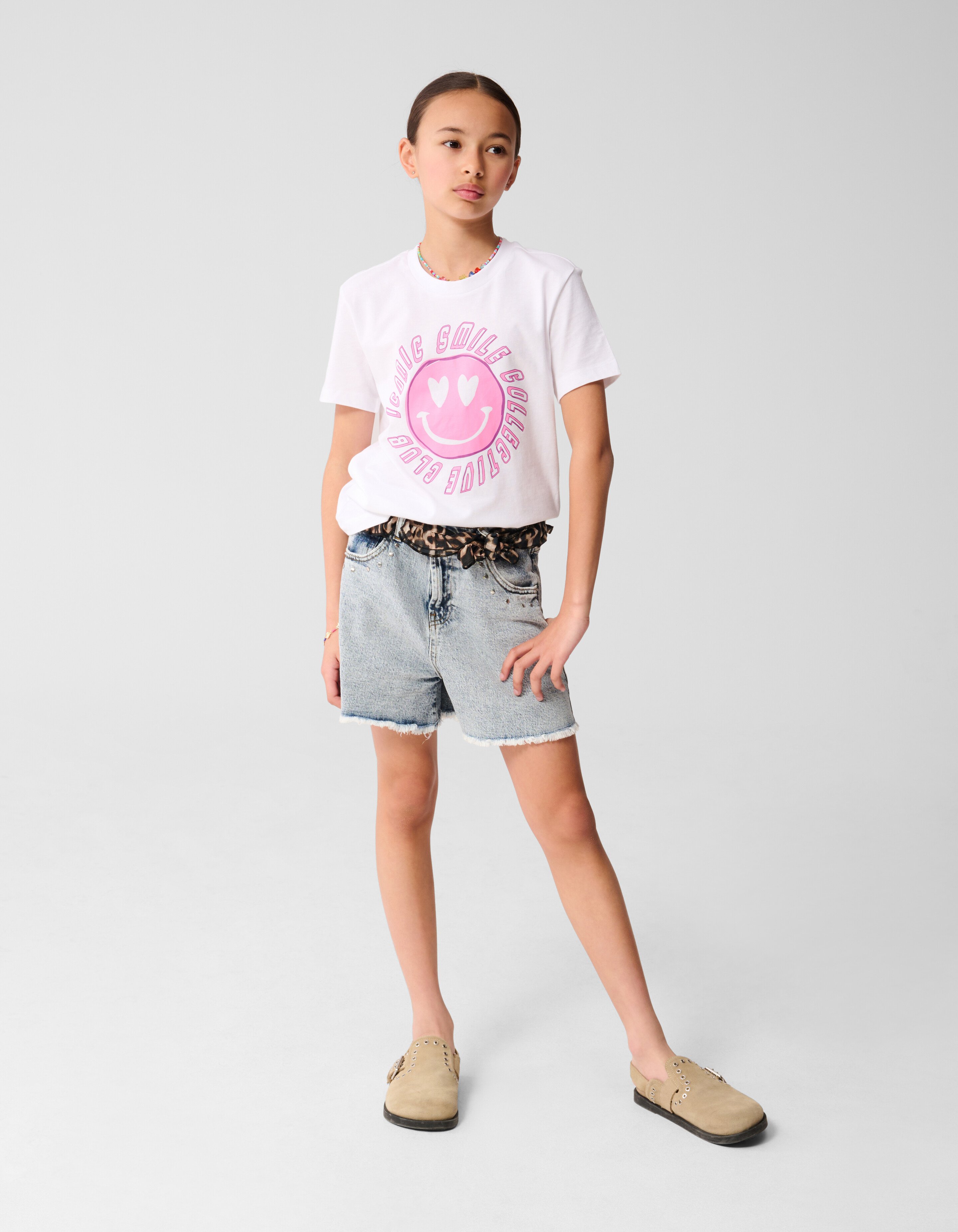 Smile Artwork T-shirt Wit SHOEBY GIRLS